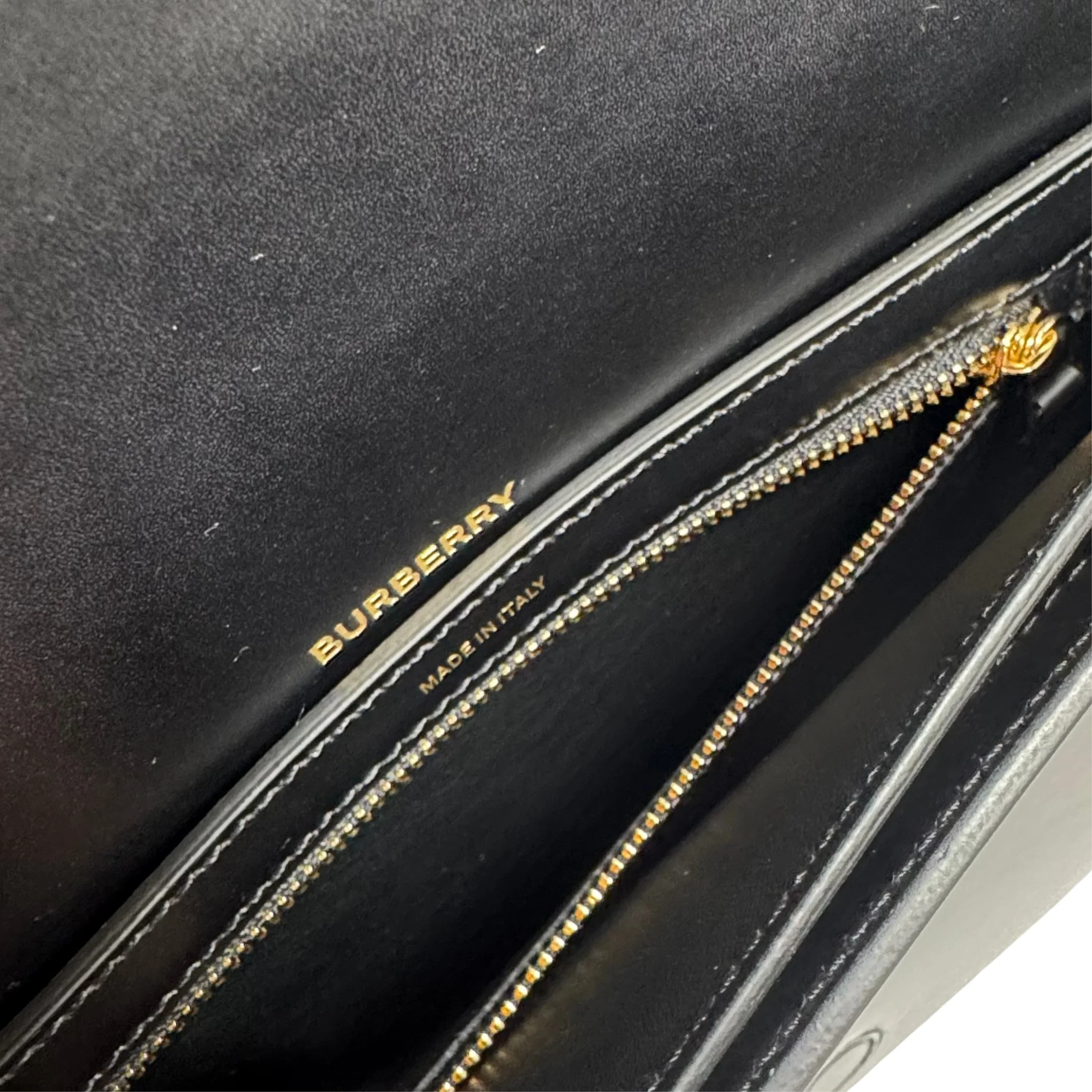 Burberry Small Olympia Handbag Leather Black - Image 10