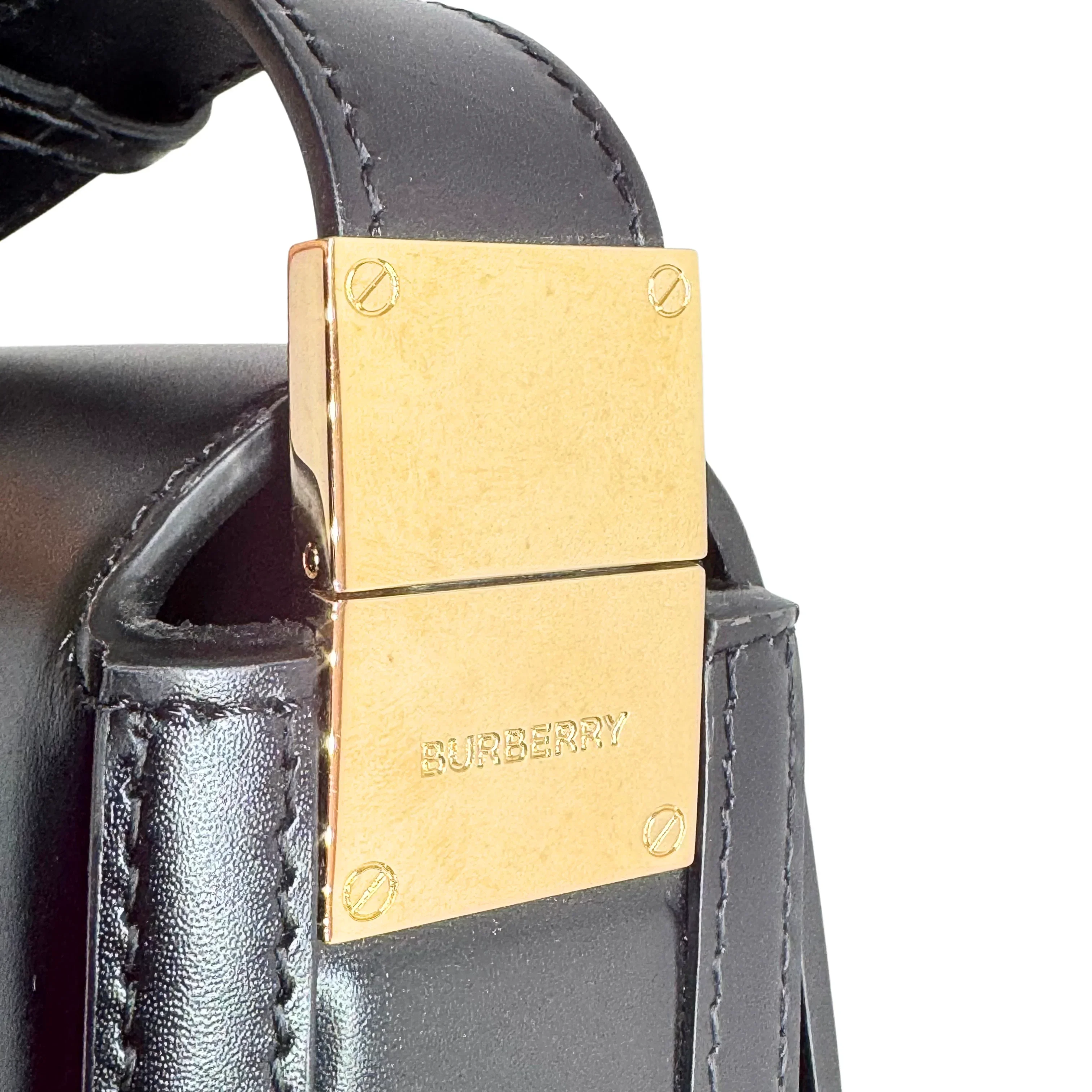 Burberry Small Olympia Handbag Leather Black - Image 14