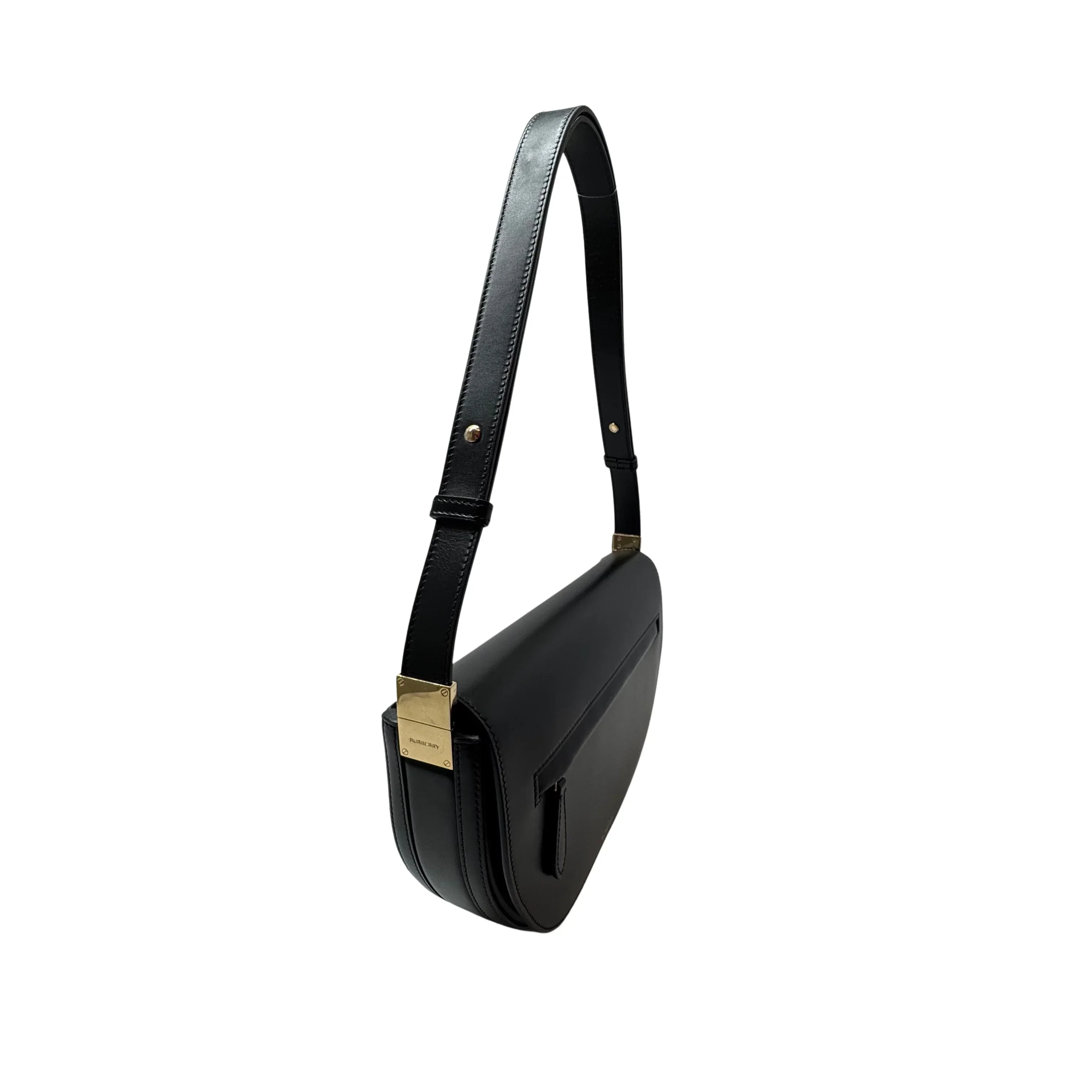 Burberry Small Olympia Handbag Leather Black - Image 4