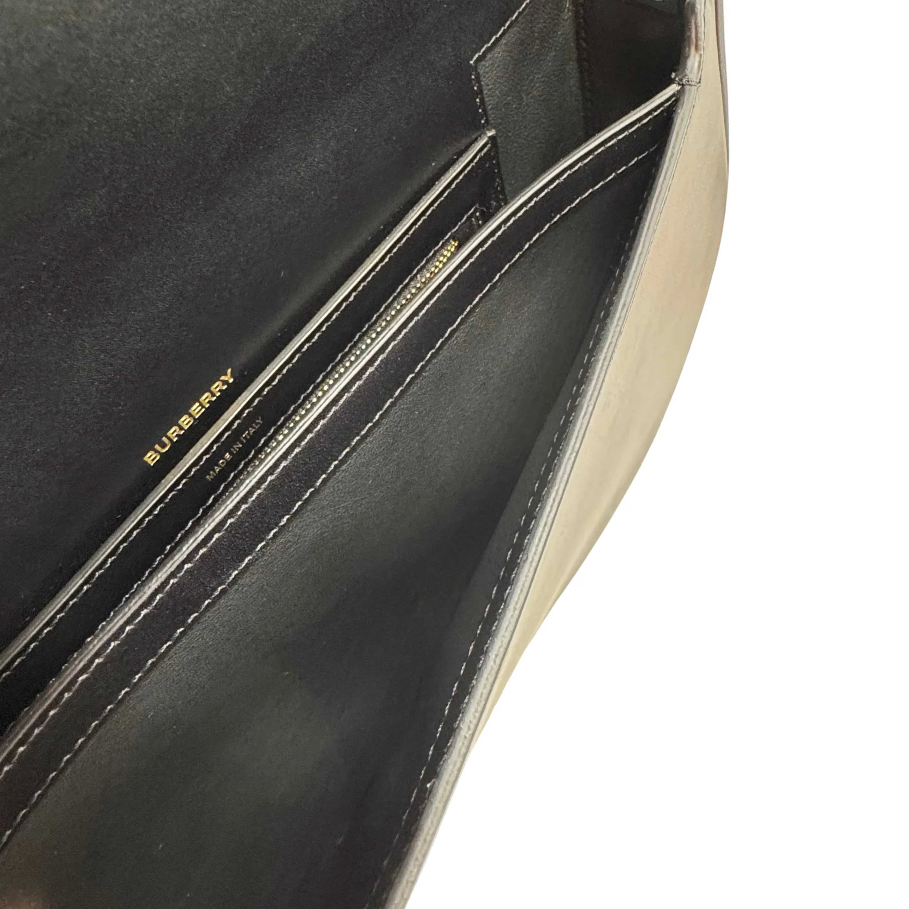 Burberry Small Olympia Handbag Leather Black - Image 8