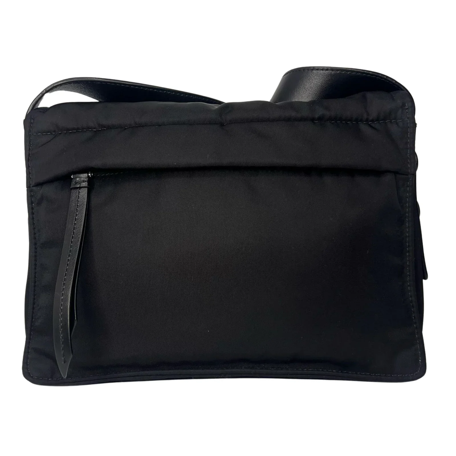 Prada Nylon Crossbody Bag with Flap Closure – Black - Image 3