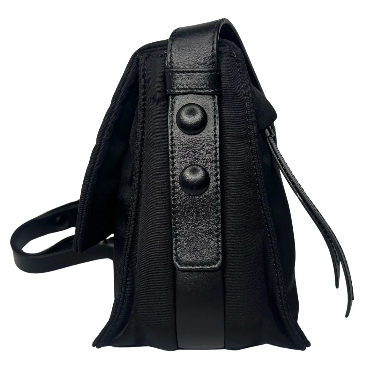 Prada Nylon Crossbody Bag with Flap Closure – Black - Image 4