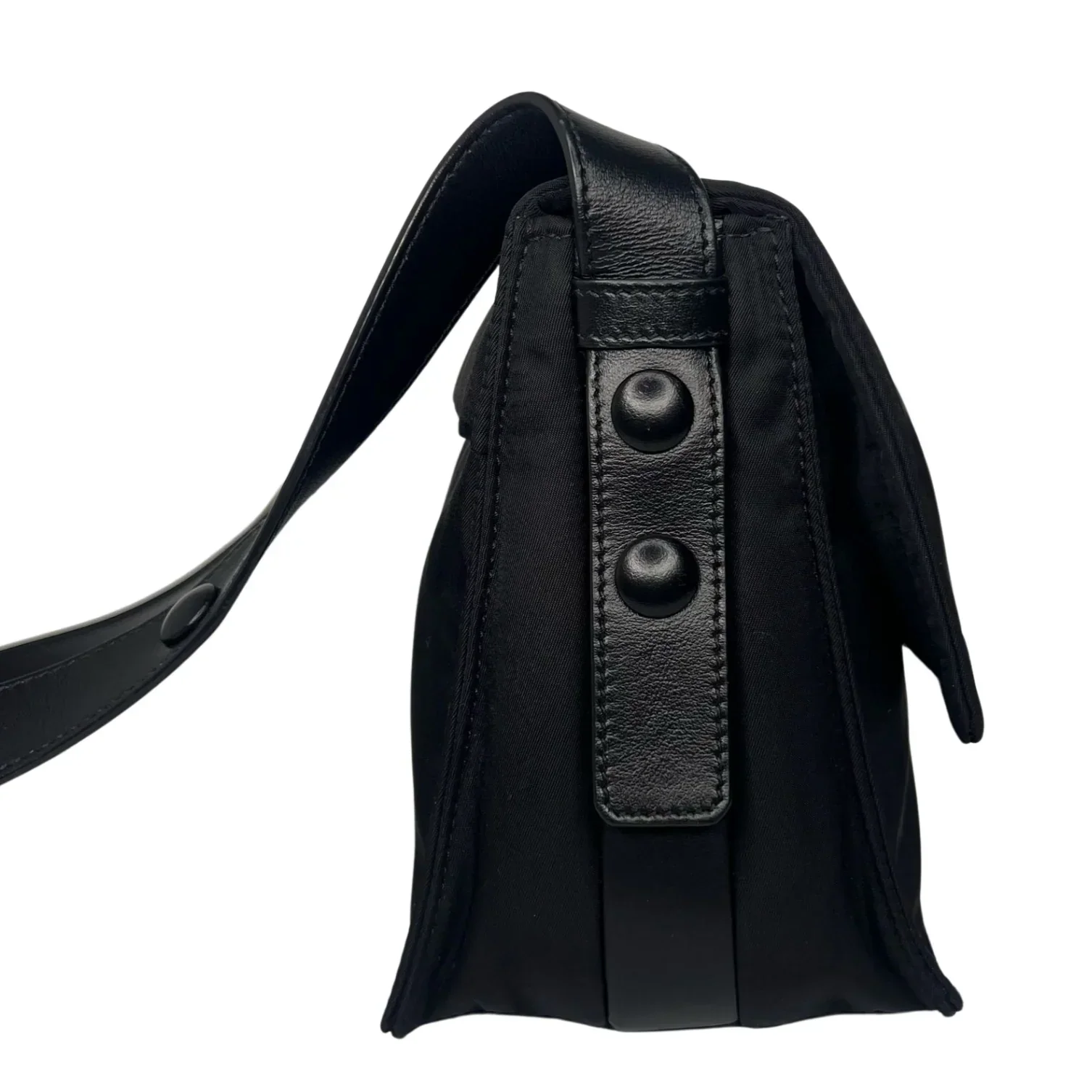 Prada Nylon Crossbody Bag with Flap Closure – Black - Image 5
