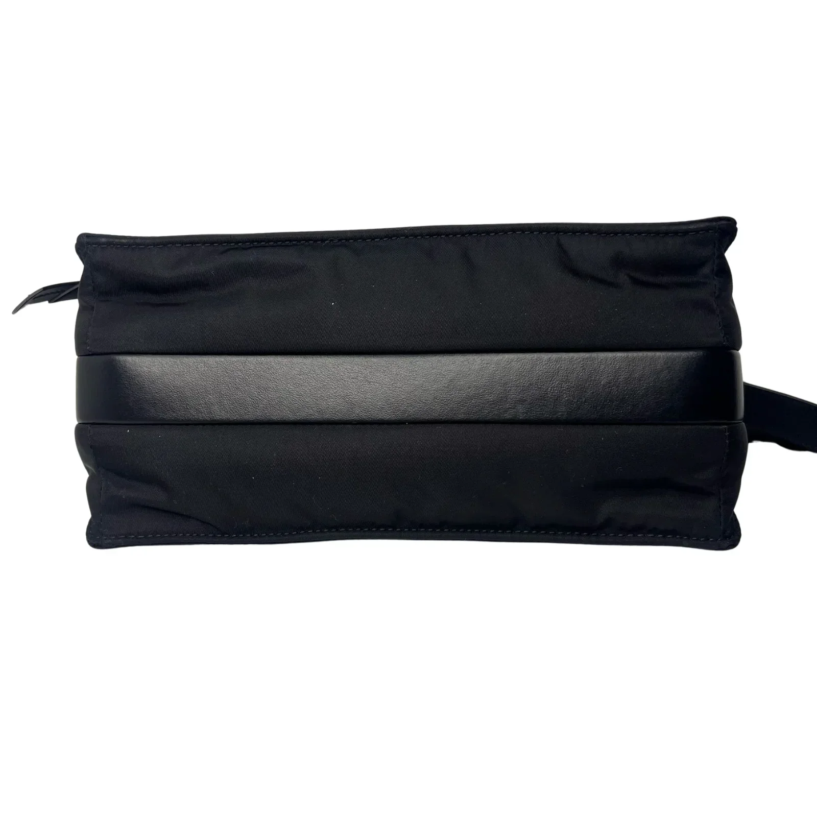 Prada Nylon Crossbody Bag with Flap Closure – Black - Image 6