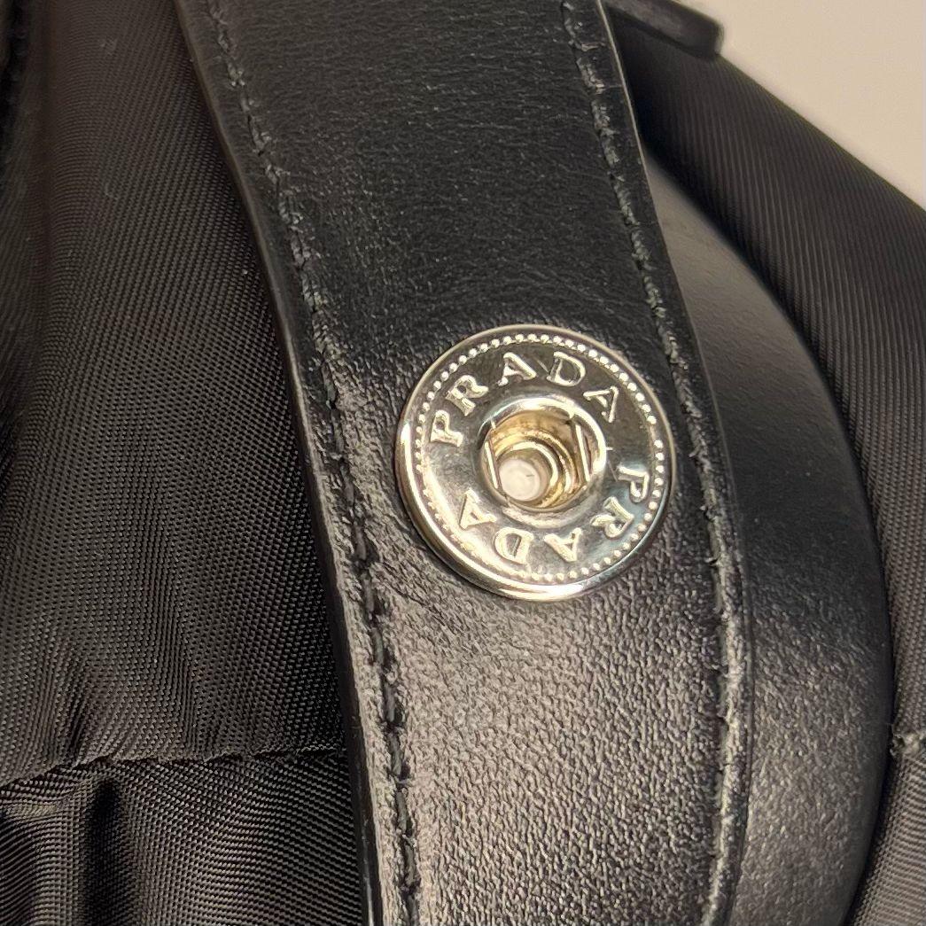 Prada Nylon Crossbody Bag with Flap Closure – Black - Image 9