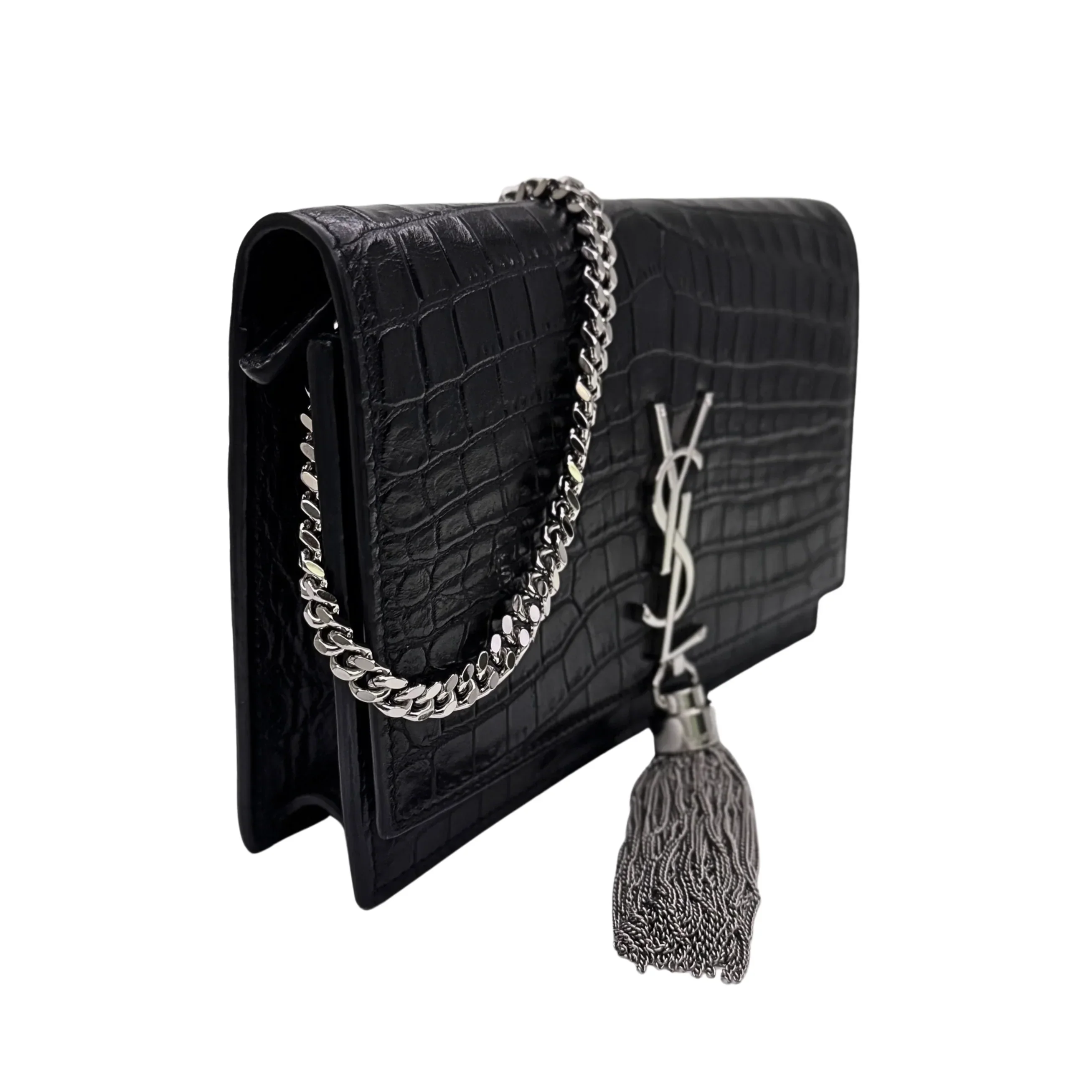 Saint Laurent Kate Shoulder Bag Leather Black - Image 4