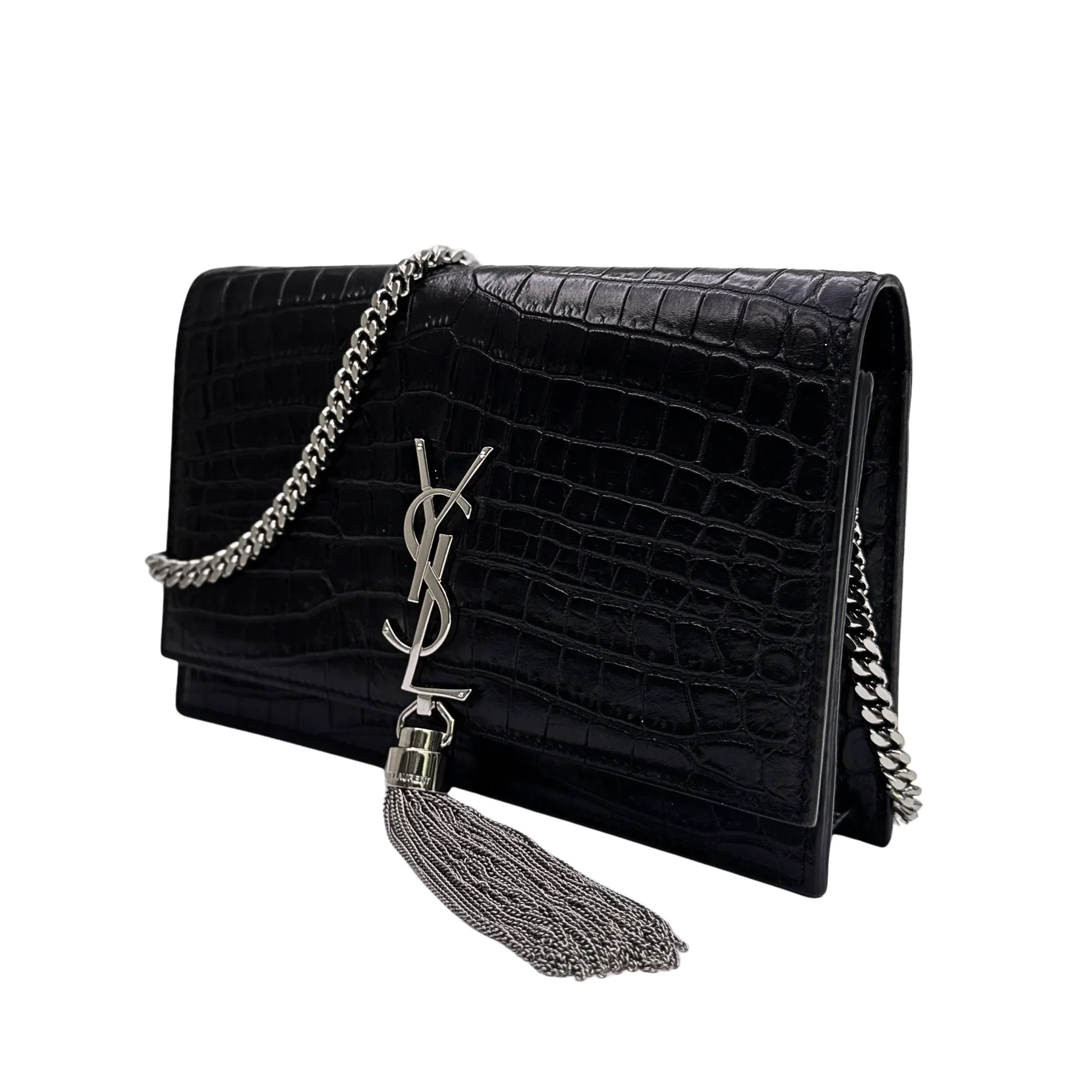 Saint Laurent Kate Shoulder Bag Leather Black - Image 5