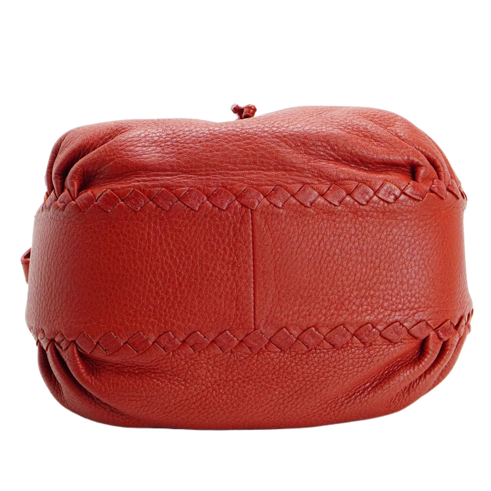 Bottega Veneta Double Drawstring Handbag Red - Image 3