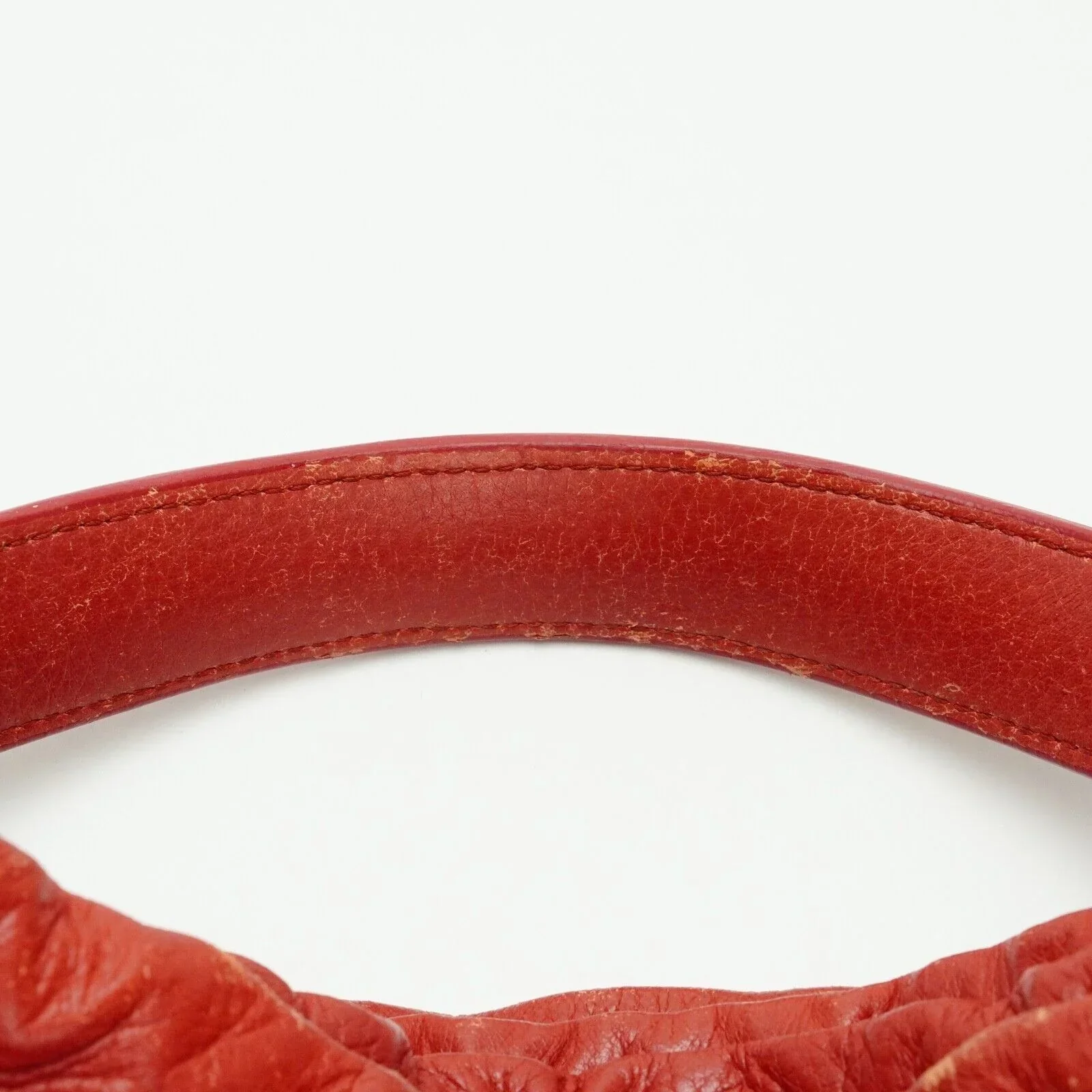 Bottega Veneta Double Drawstring Handbag Red - Image 8