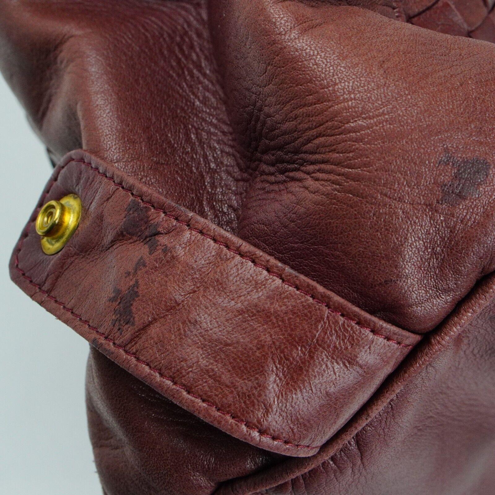 Bottega Veneta Intrecciato Leather Fold Over Shoulder Bag Brown - Image 12