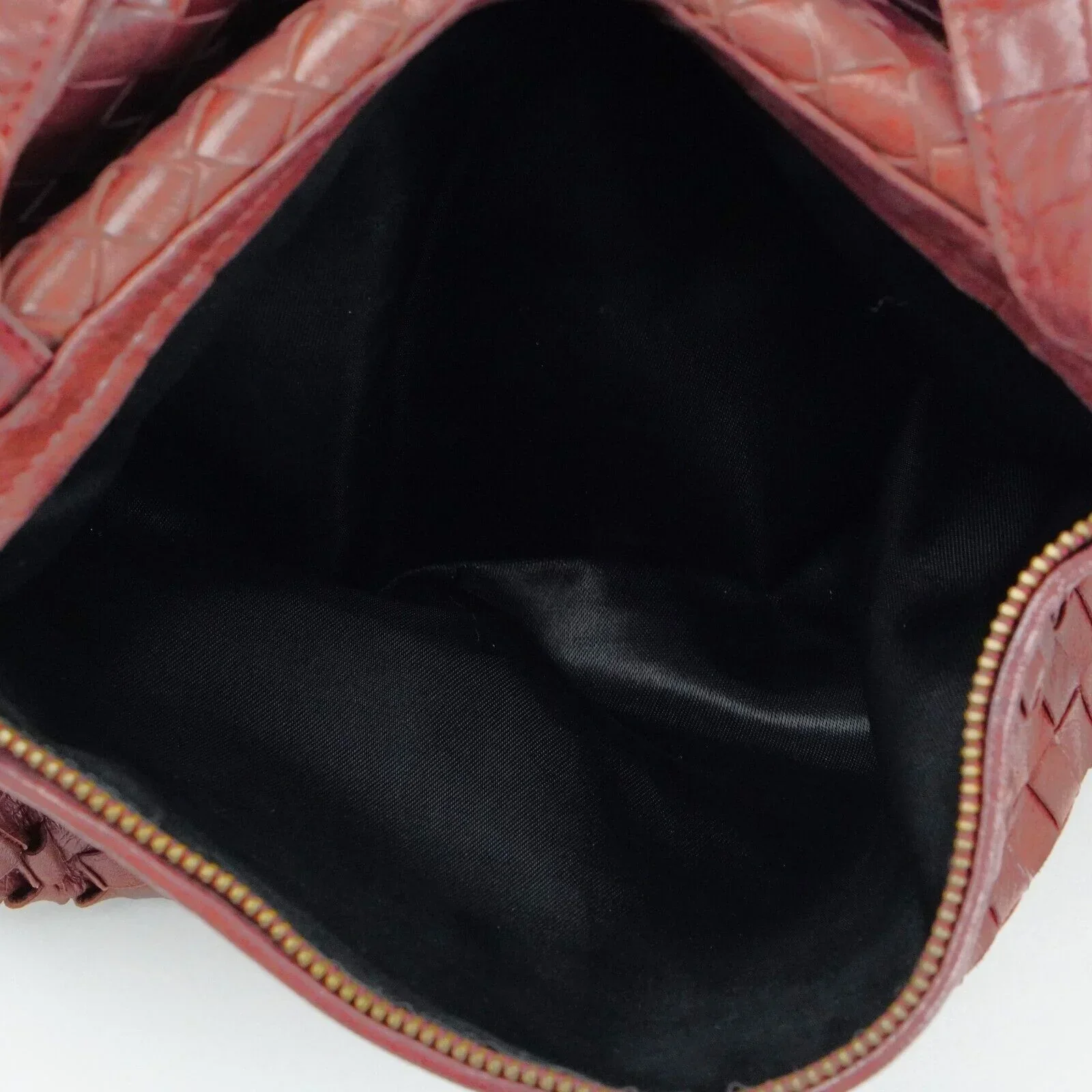 Bottega Veneta Intrecciato Leather Fold Over Shoulder Bag Brown - Image 7