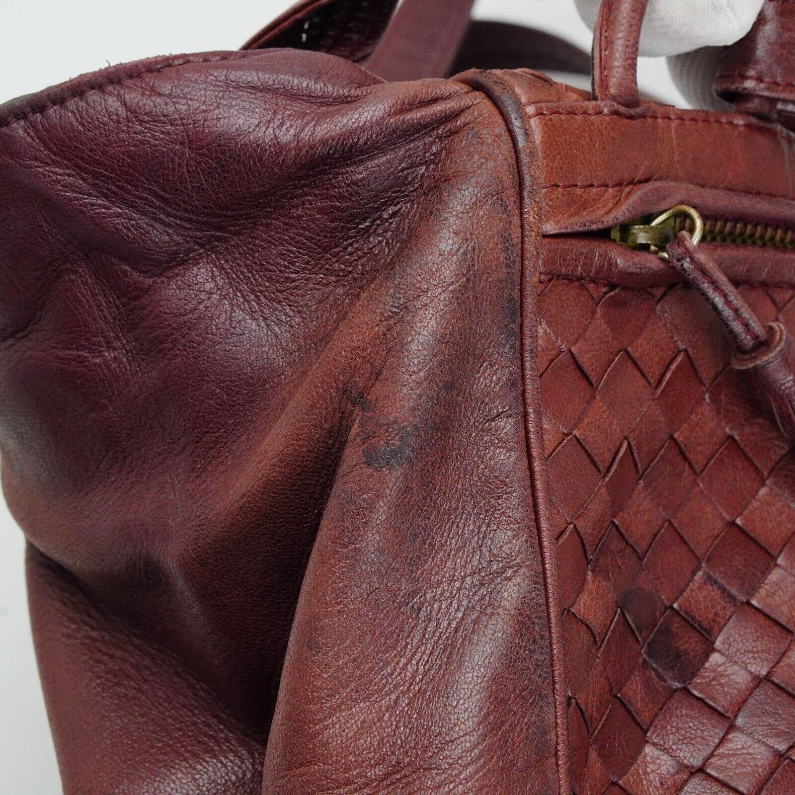 Bottega Veneta Intrecciato Leather Fold Over Shoulder Bag Brown - Image 8