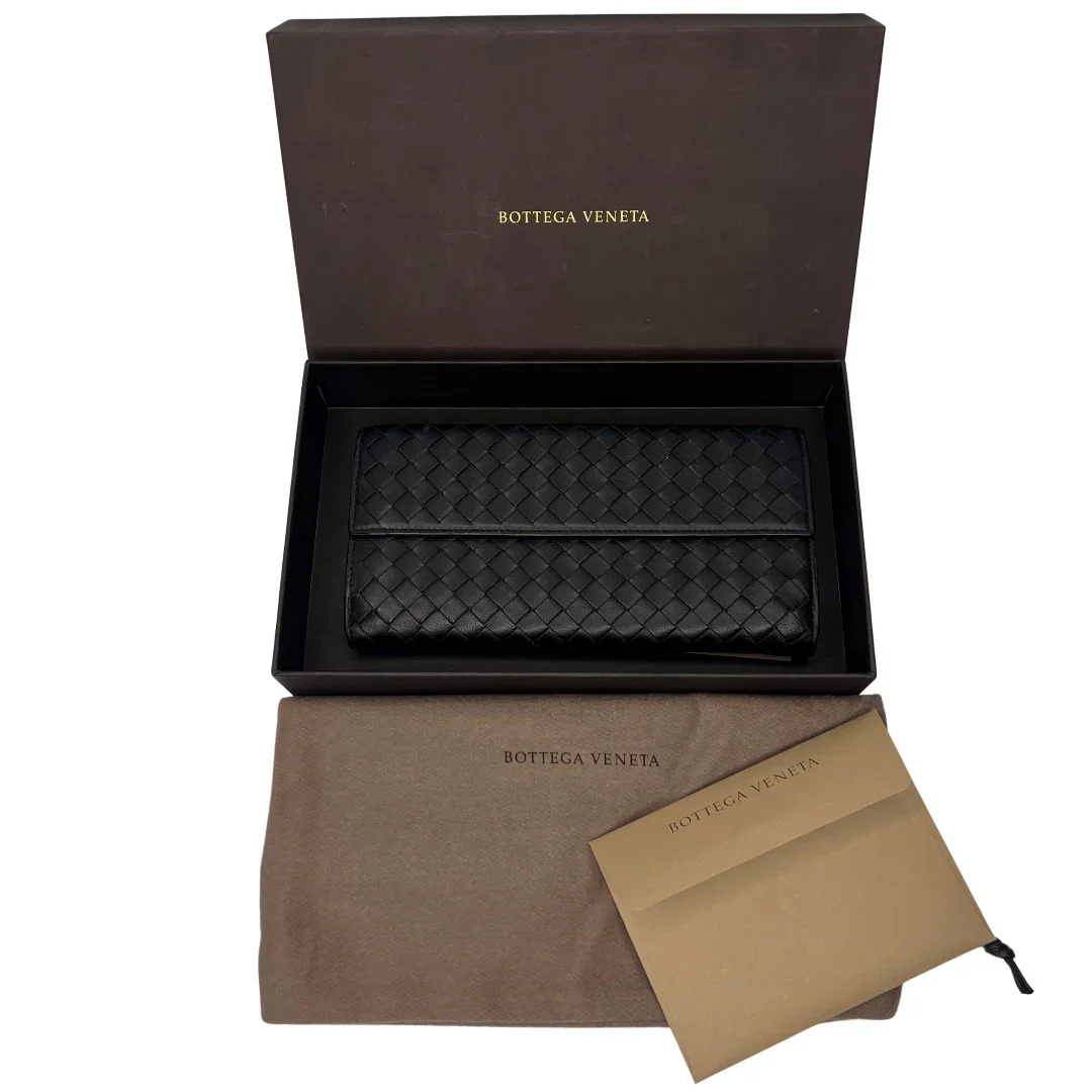 Bottega Veneta Nappa Intrecciato Continental Wallet Black - Image 6