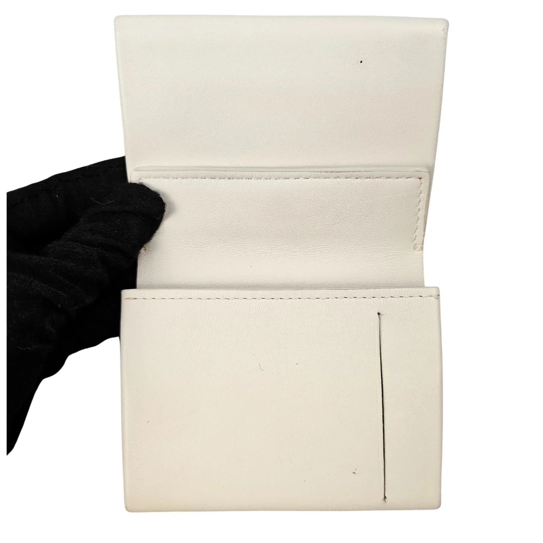 Bottega Veneta White Leather Wallet - Image 11