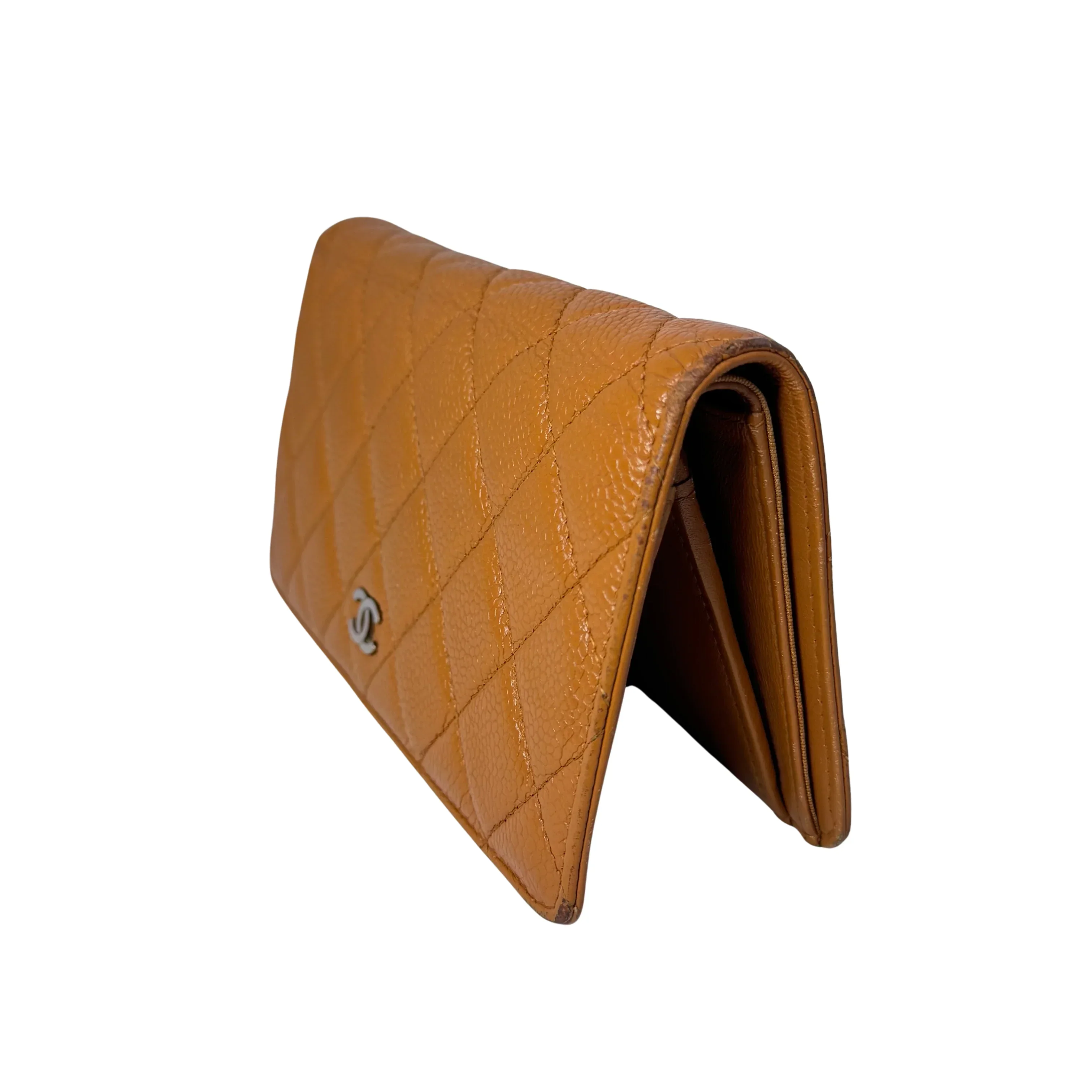 Chanel Caviar Leather Long Wallet Mustard - Image 3