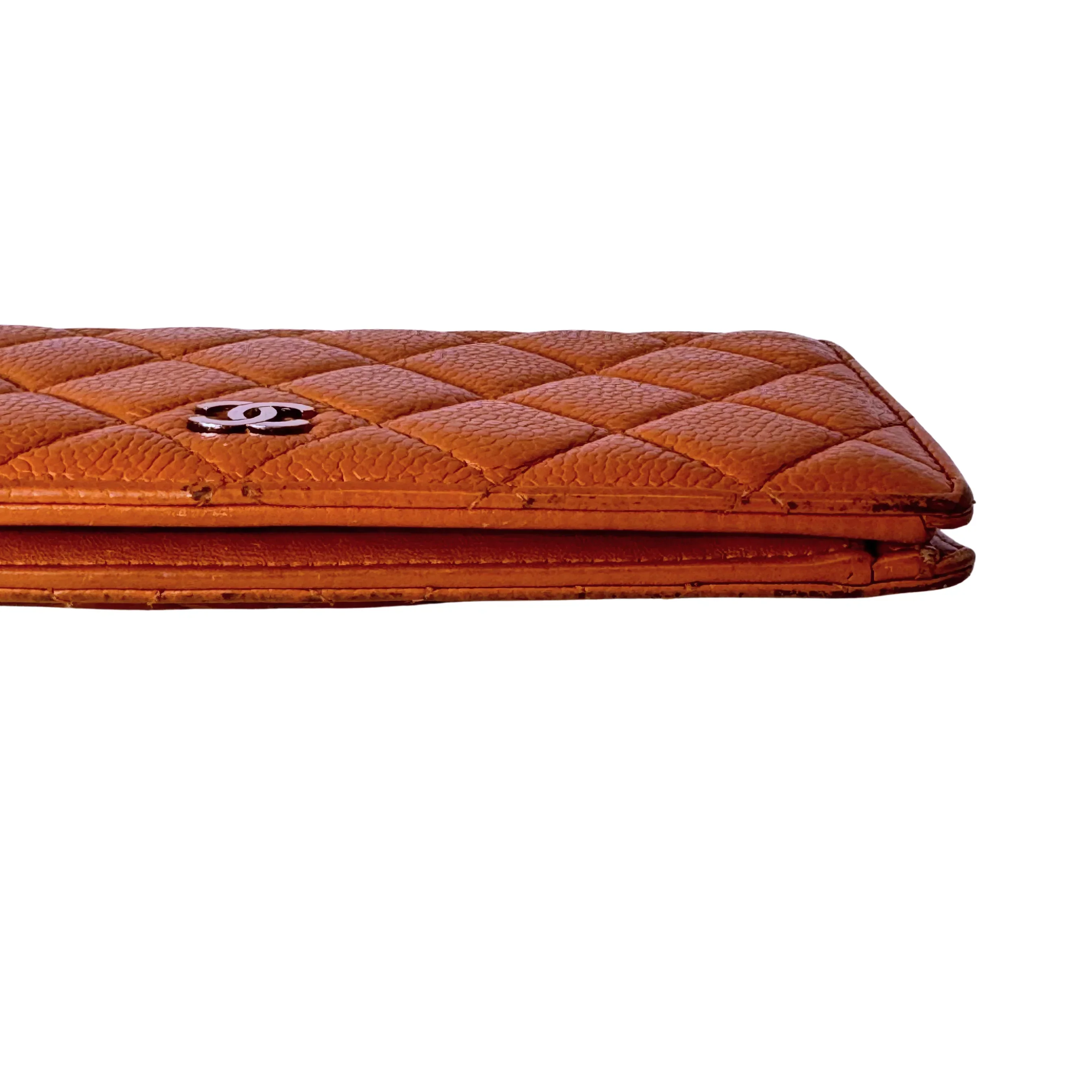 Chanel Caviar Leather Long Wallet Mustard - Image 8