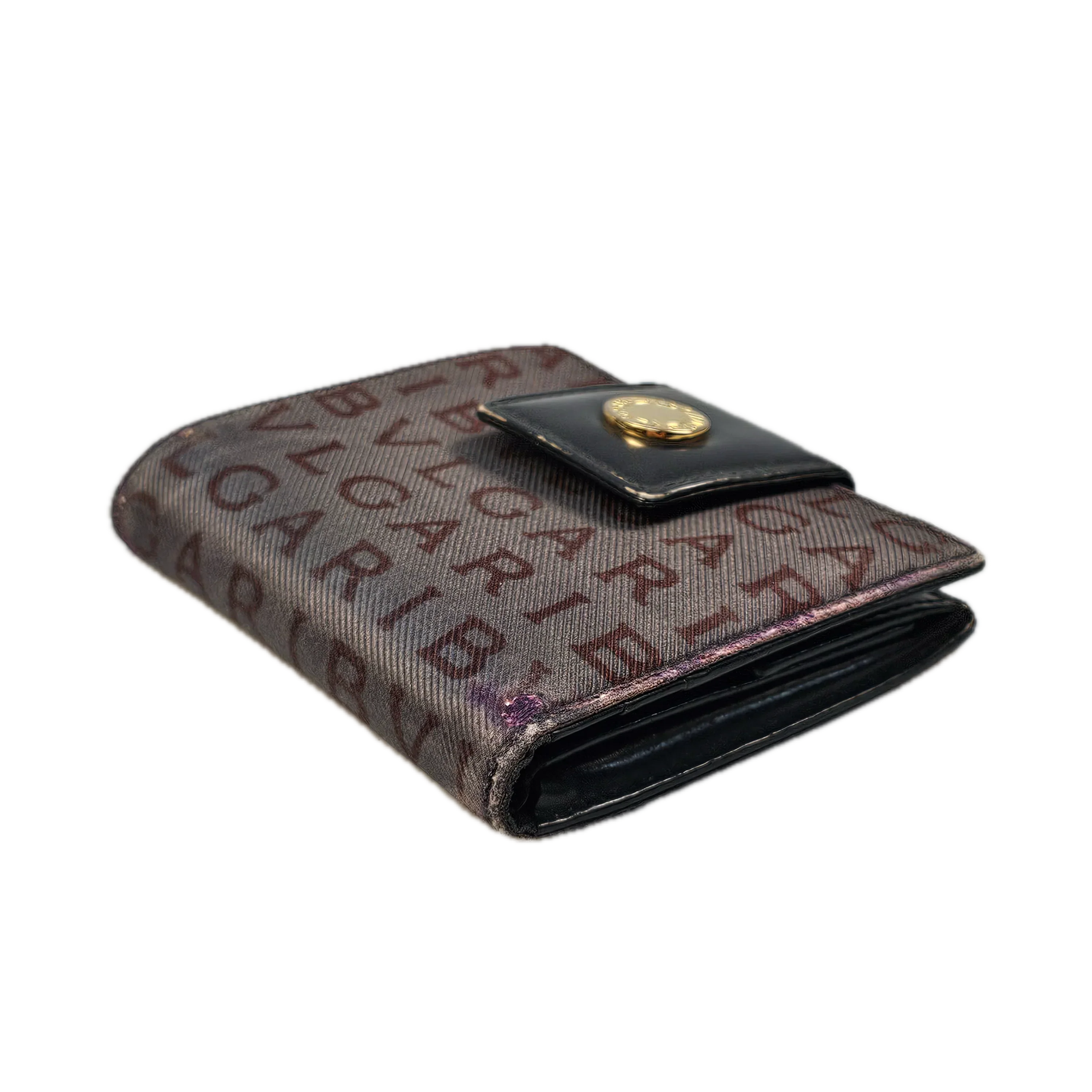 Bvlgari Beige Monogram & Canvas Wallet - Image 9