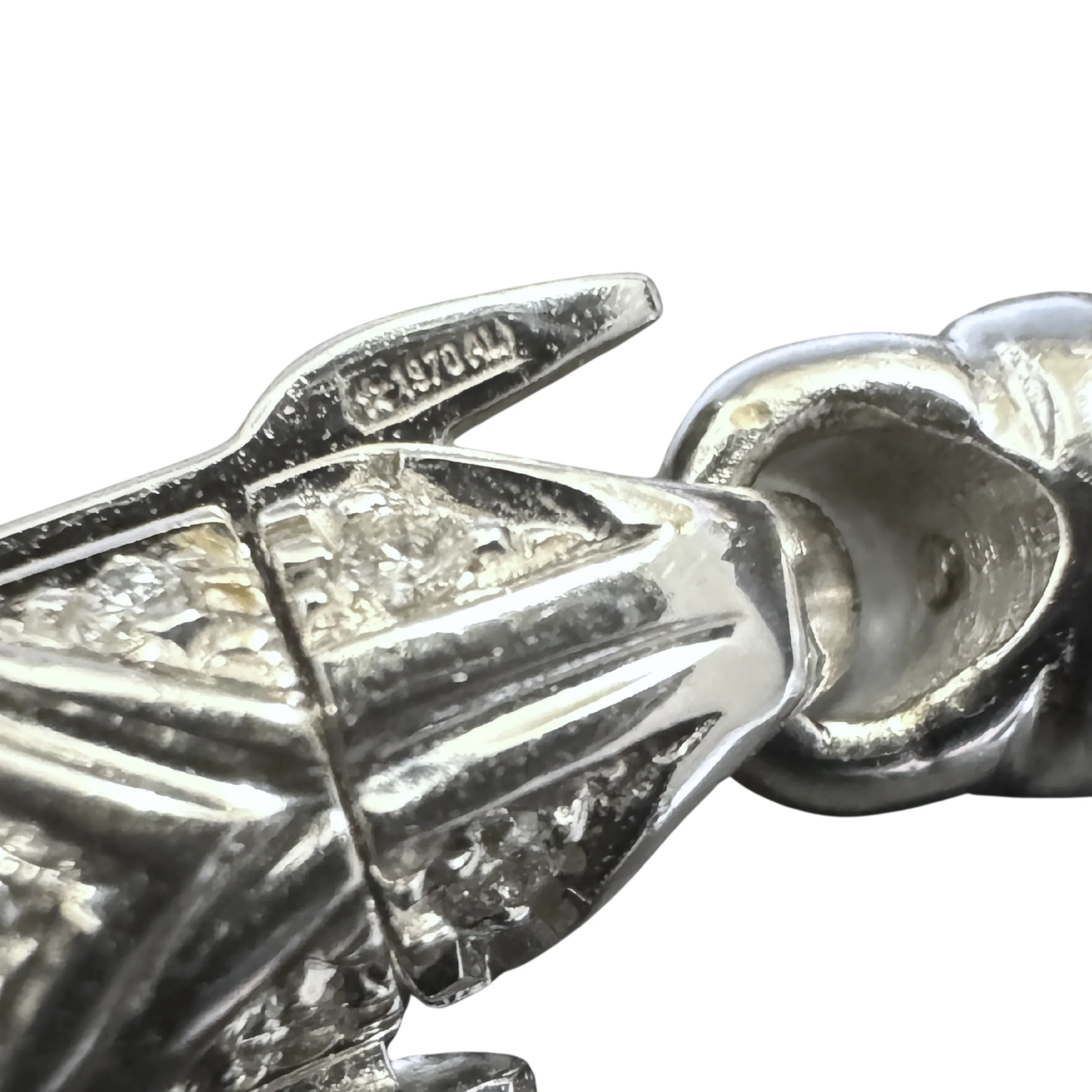 Bvlgari Passo Doppio Pearl & Diamond Link Bracelet in 18K White Gold - Image 5