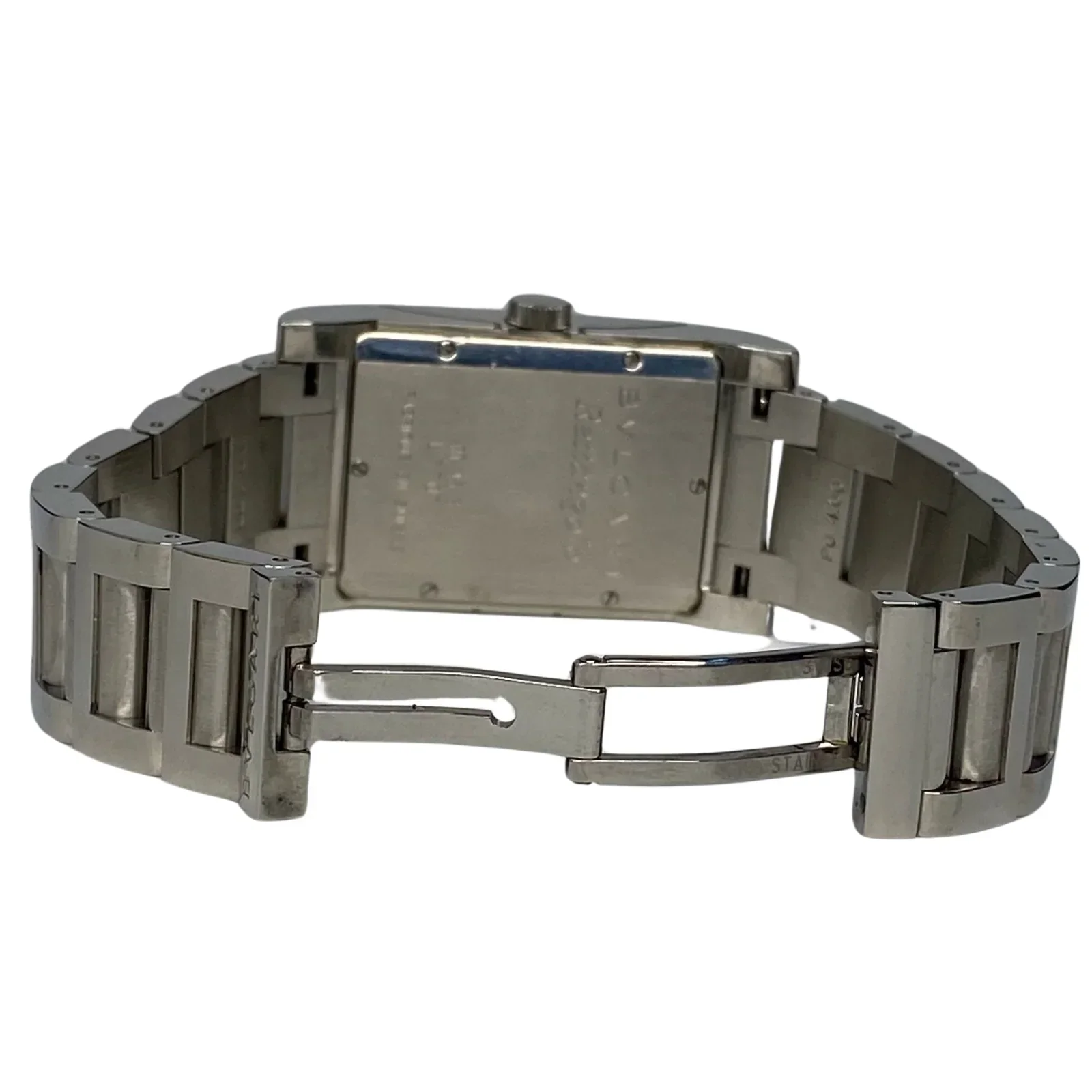 BVLGARI Rettangolo RT45S Automatic Watch Mens– 45mm – White Dial –Stainless Steel - Image 6