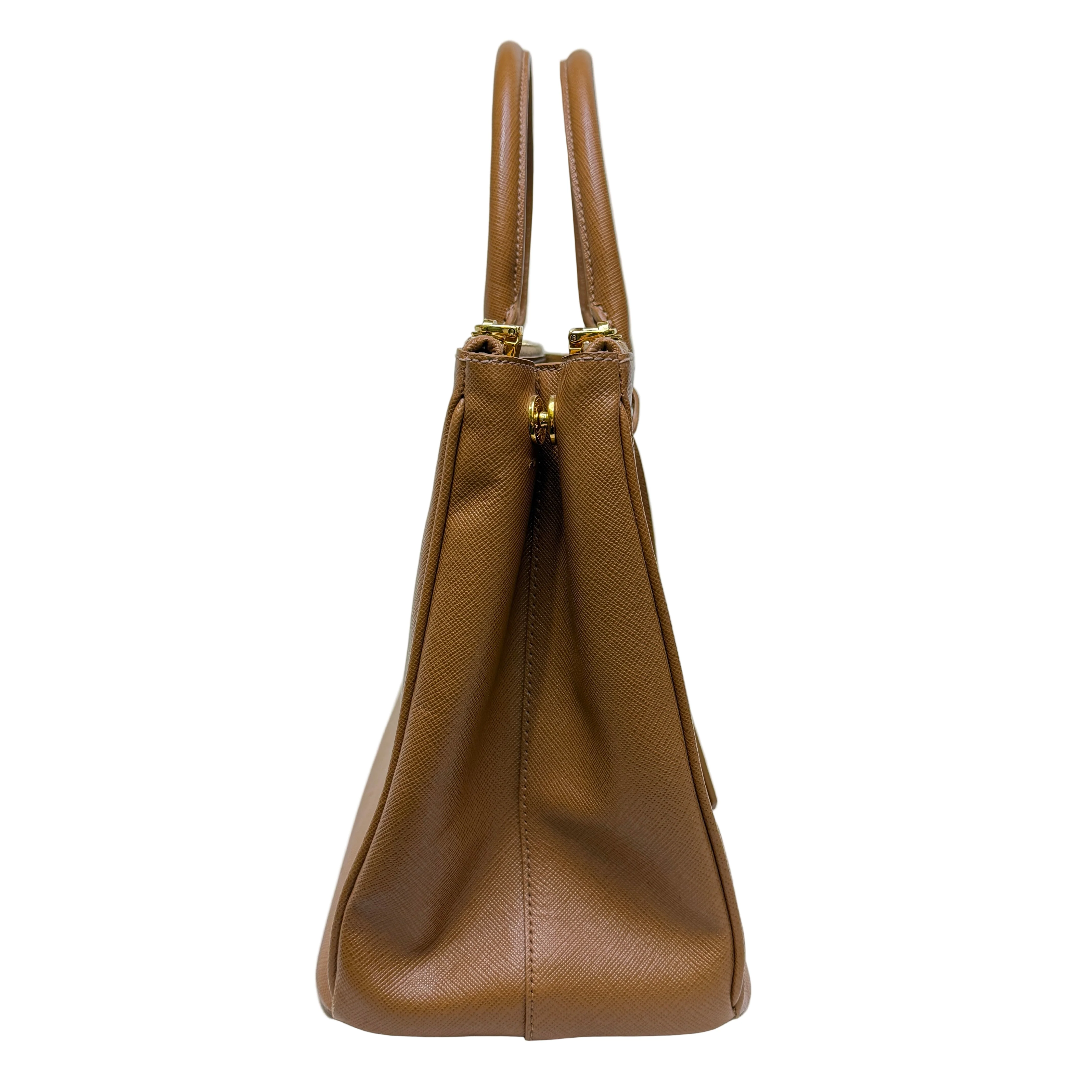Prada Galleria Handbag Saffiano Leather Brown - Image 5