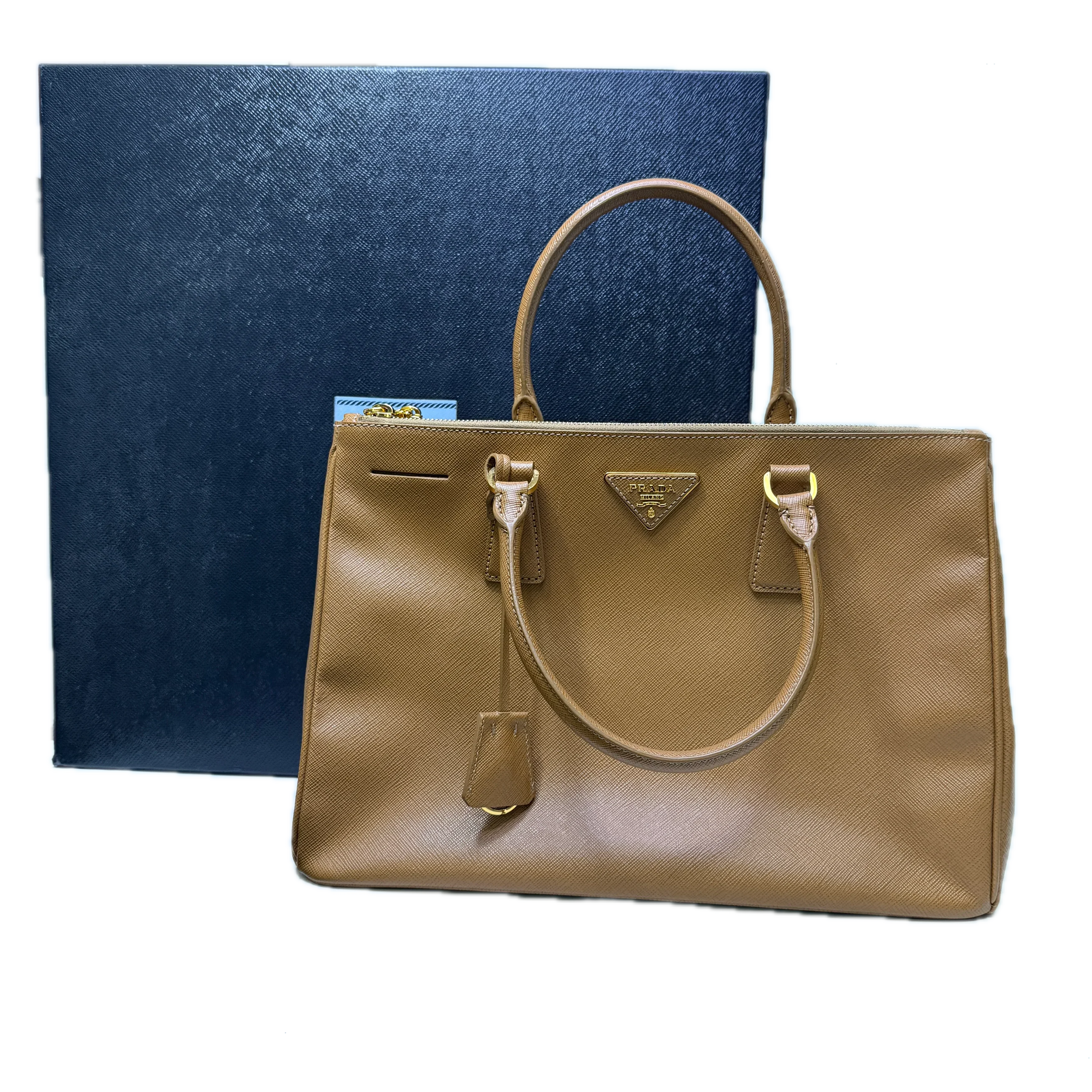 Prada Galleria Handbag Saffiano Leather Brown - Image 8