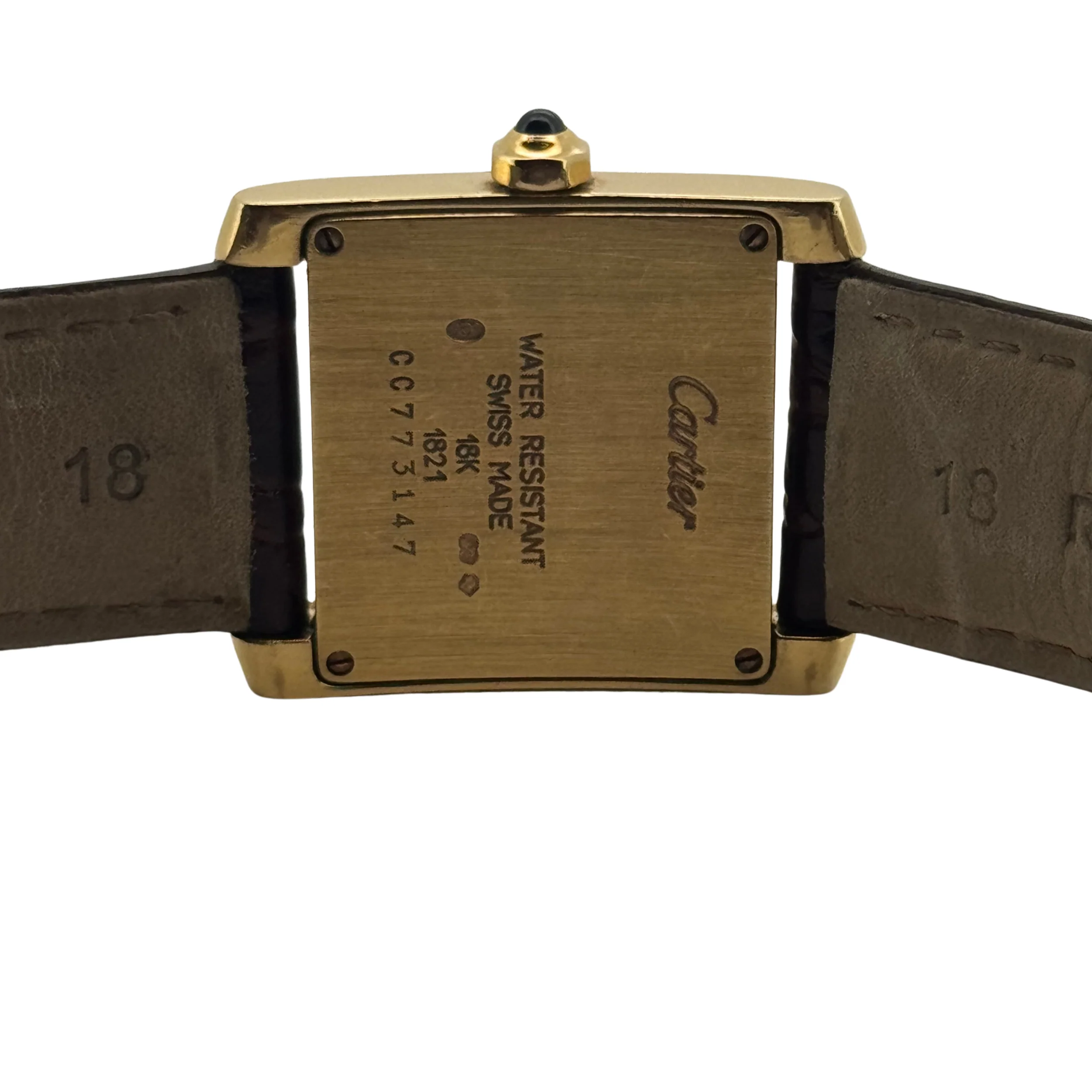 Cartier Tank 1821 Francaise 18k Gold Watch - Image 11