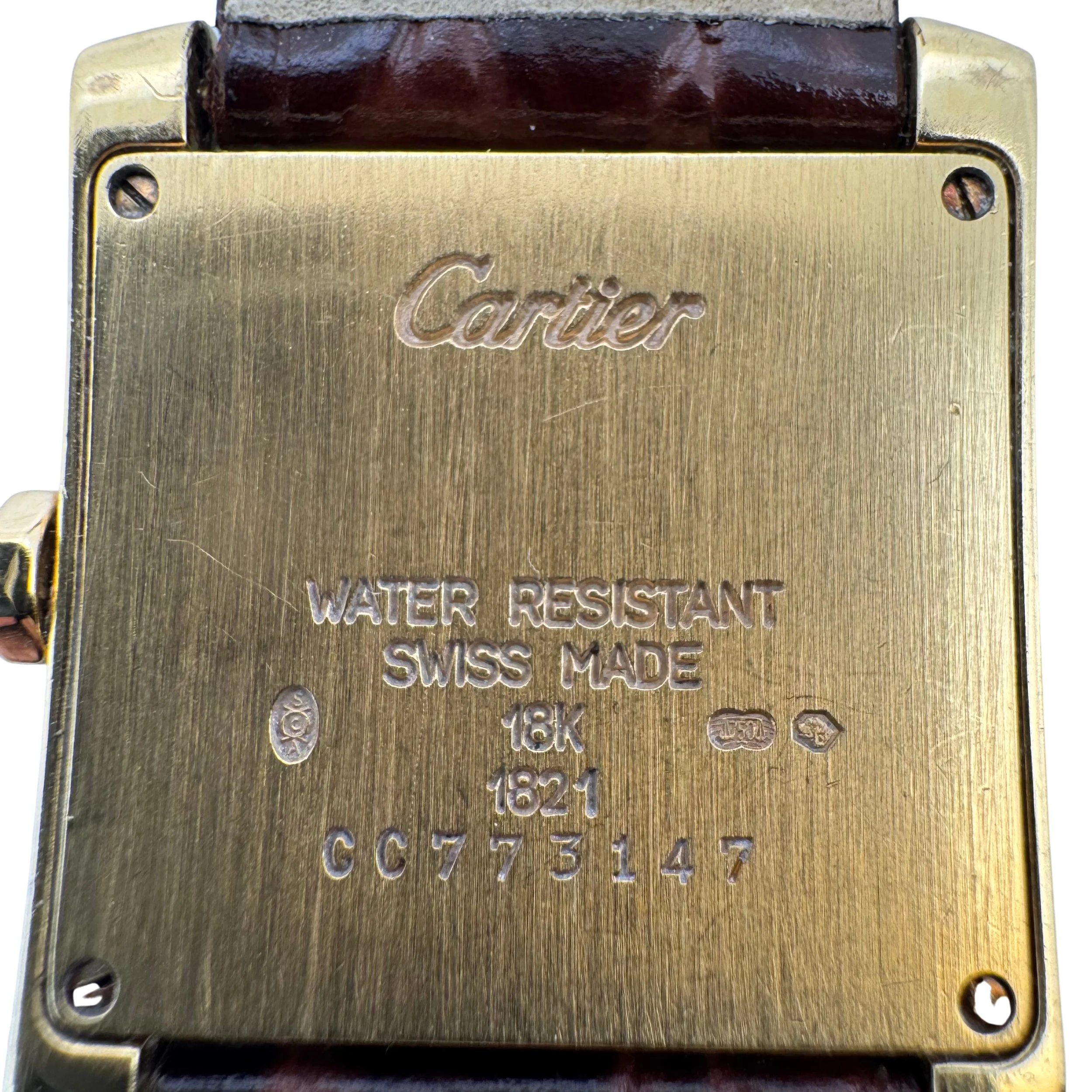 Cartier Tank 1821 Francaise 18k Gold Watch - Image 4