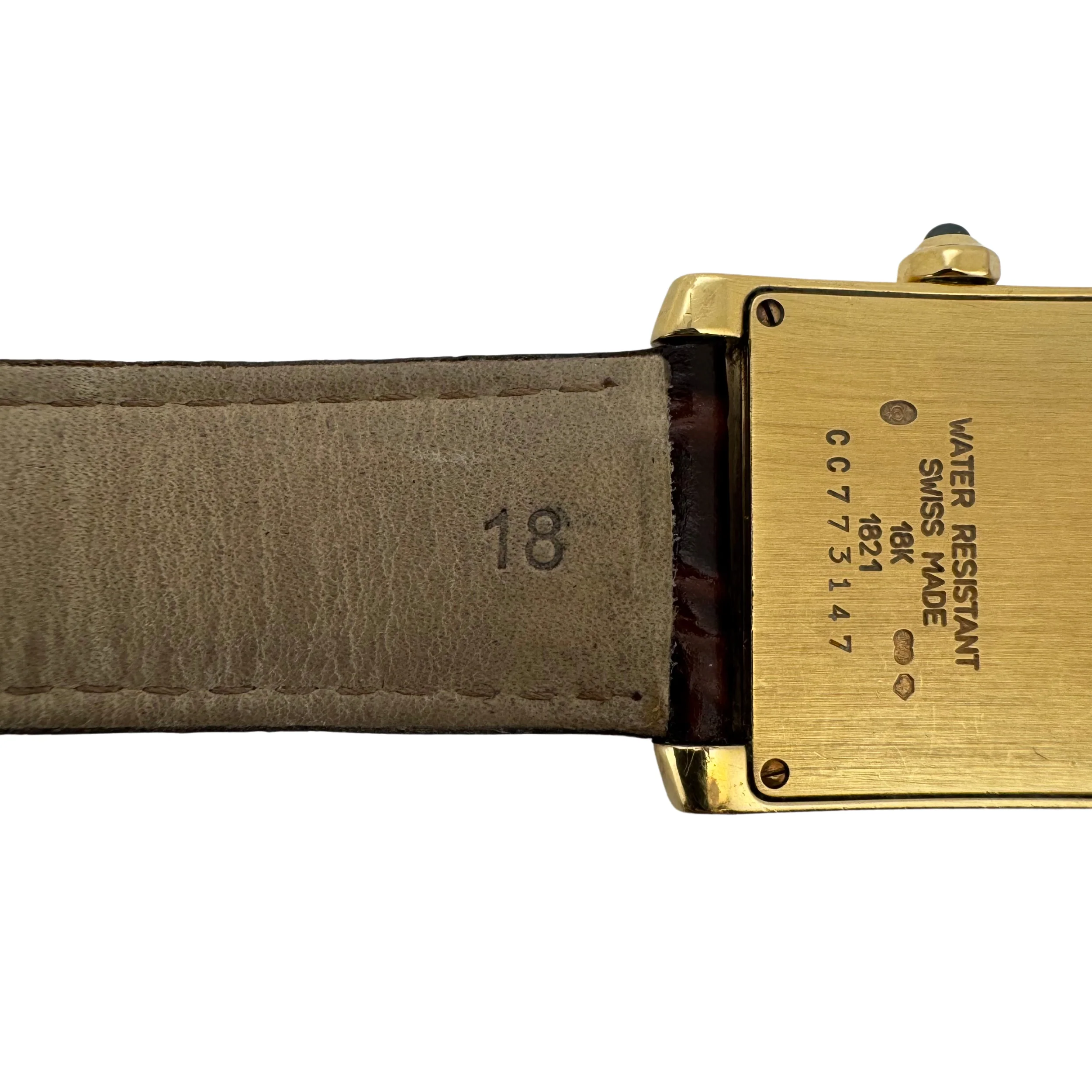 Cartier Tank 1821 Francaise 18k Gold Watch - Image 6