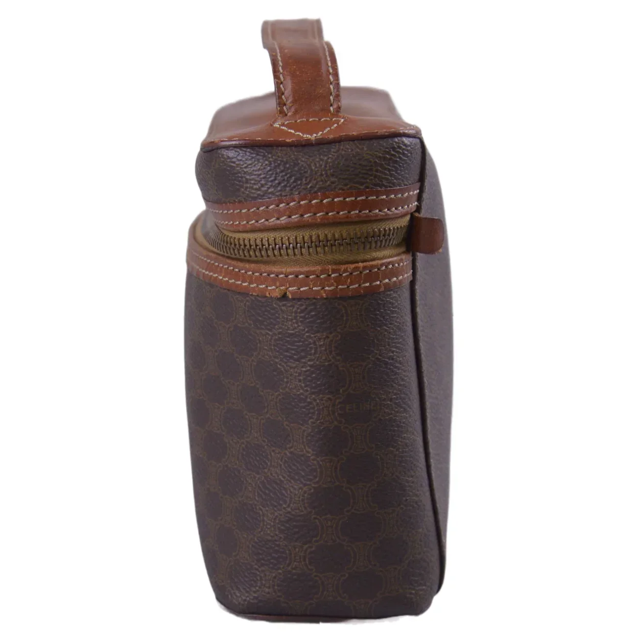 Celine Macadam Monogram Vanity Bag Brown - Image 4