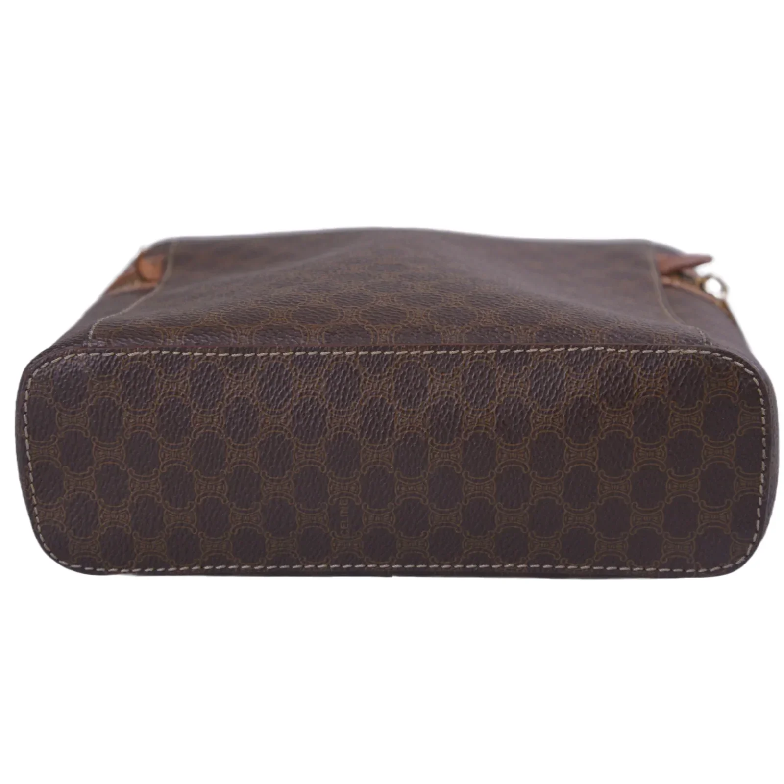 Celine Macadam Monogram Vanity Bag Brown - Image 5