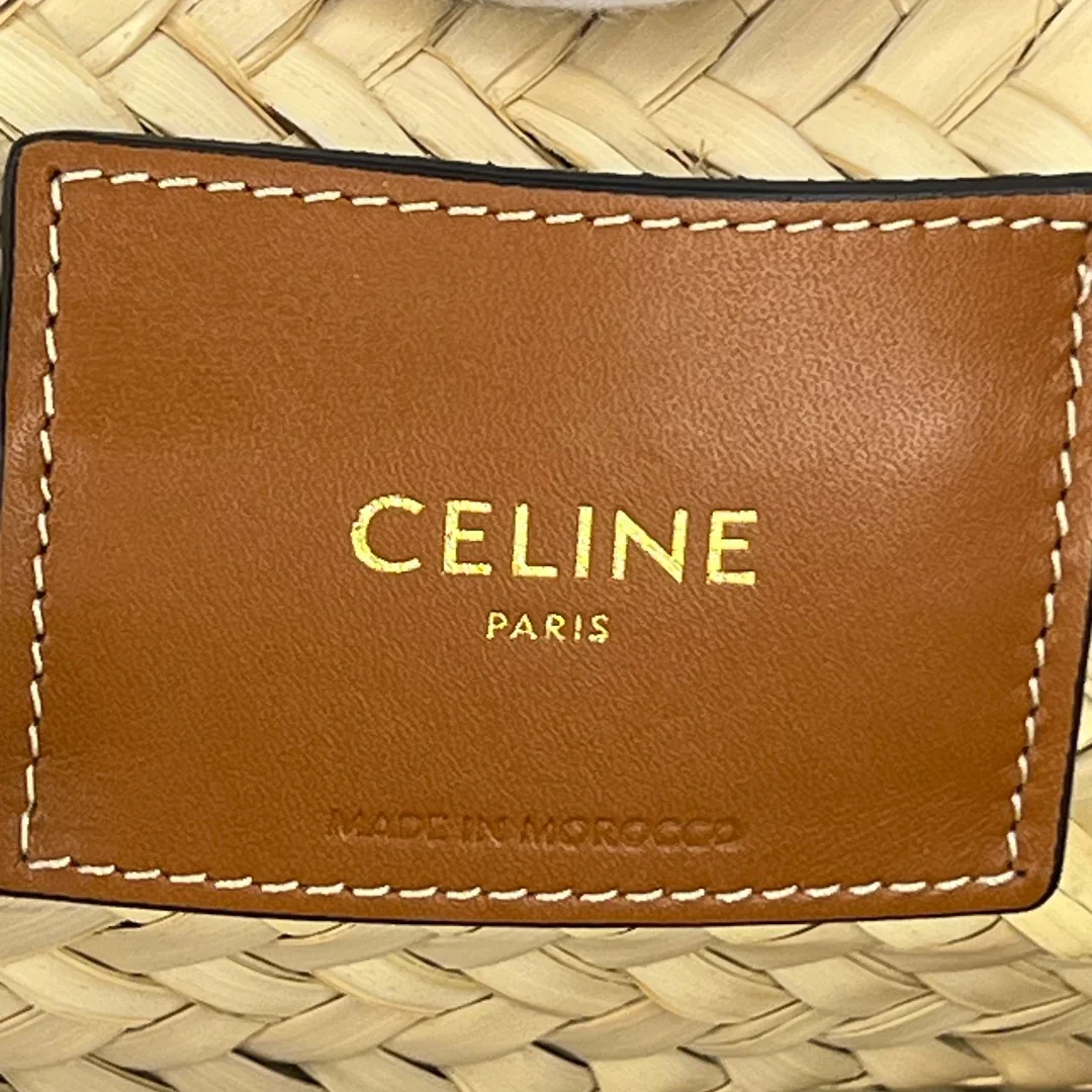 Celine Medium Triomphe Panier Tote – Palm Leaves Calfskin - Image 6