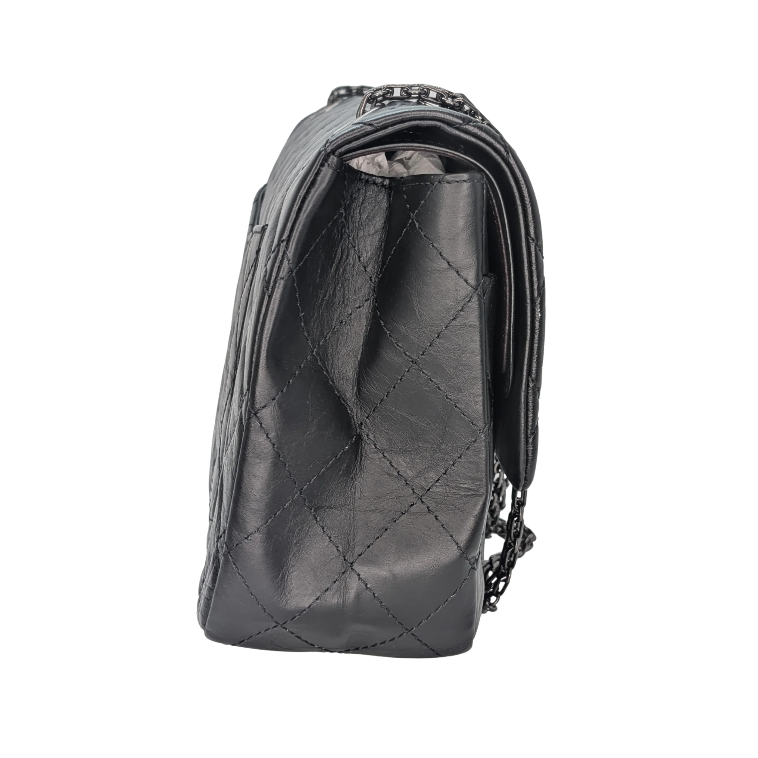 Chanel Chanel 2.55 Reissue 227 Flap Bag 22 Series Black - Image 3