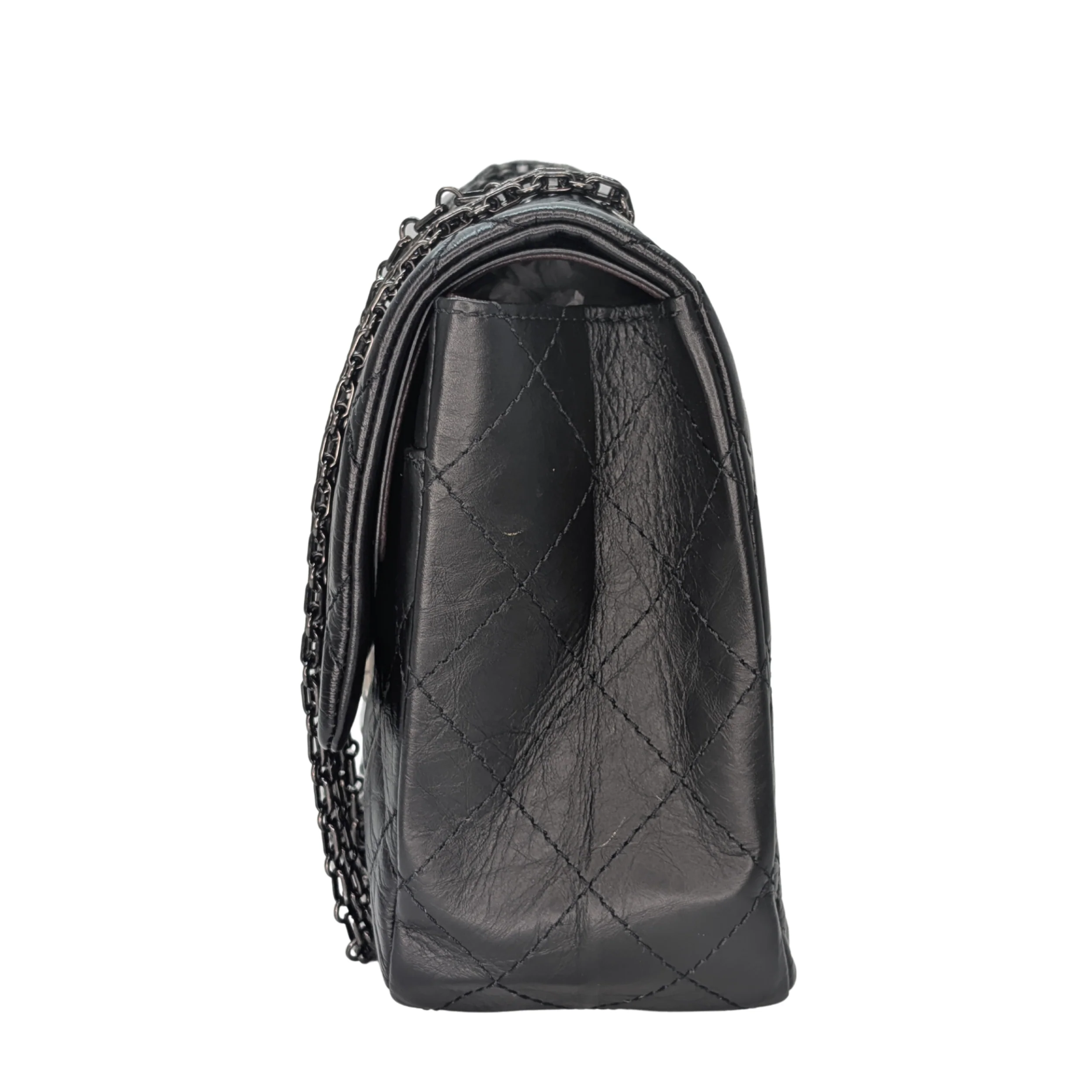 Chanel Chanel 2.55 Reissue 227 Flap Bag 22 Series Black - Image 4