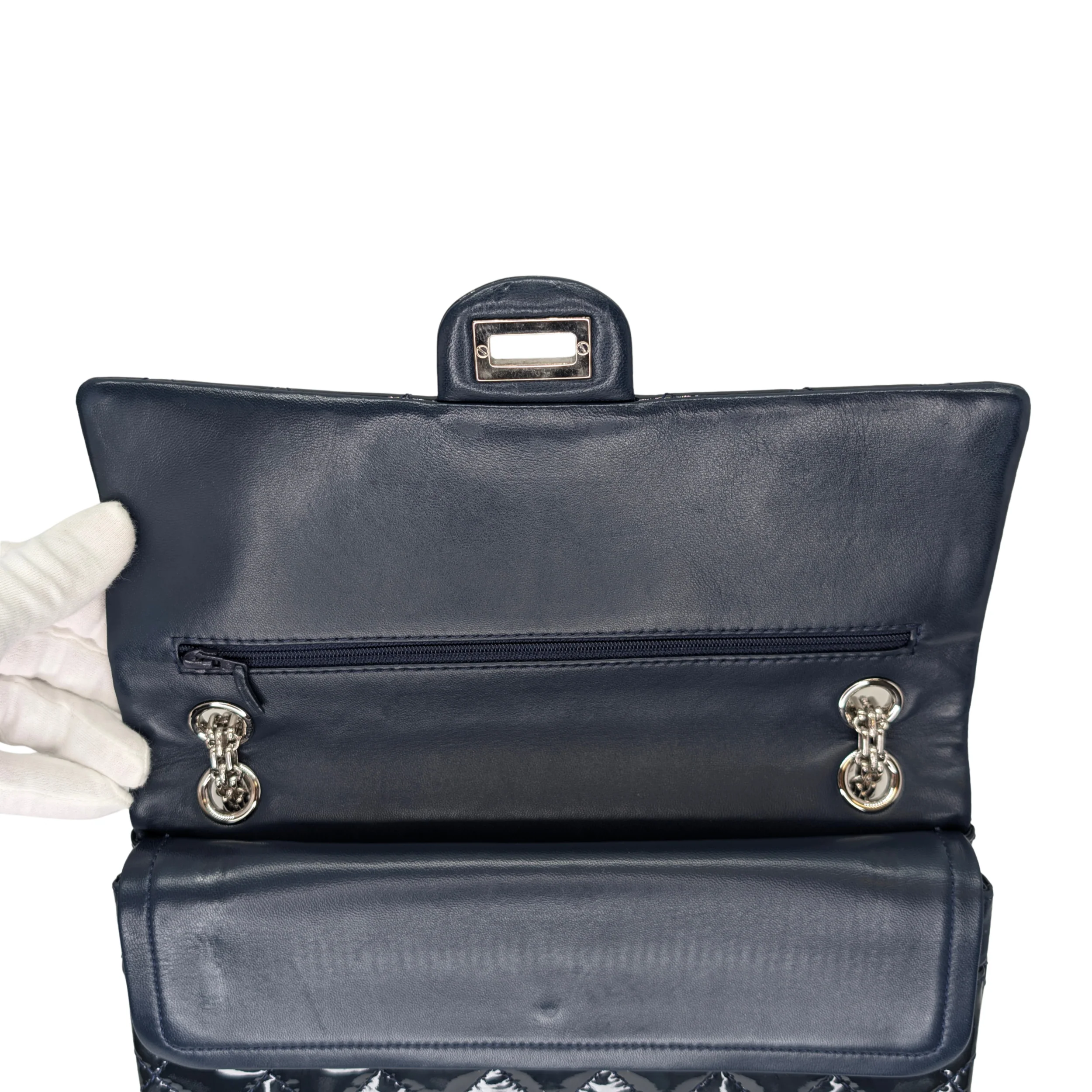 Chanel 2.55 Reissue 226 Patent Forest Green Bag - Image 15