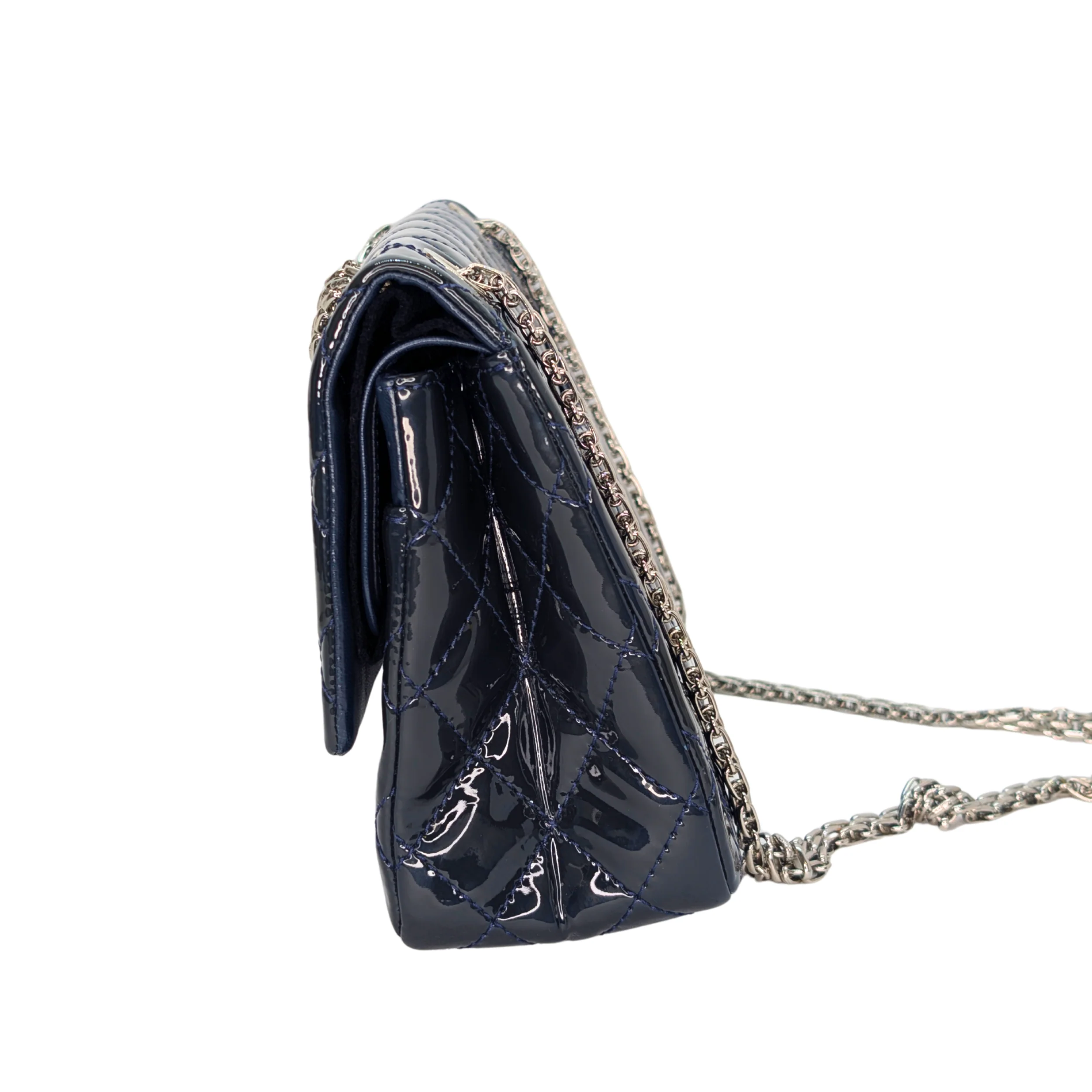 Chanel 2.55 Reissue 226 Patent Forest Green Bag - Image 3