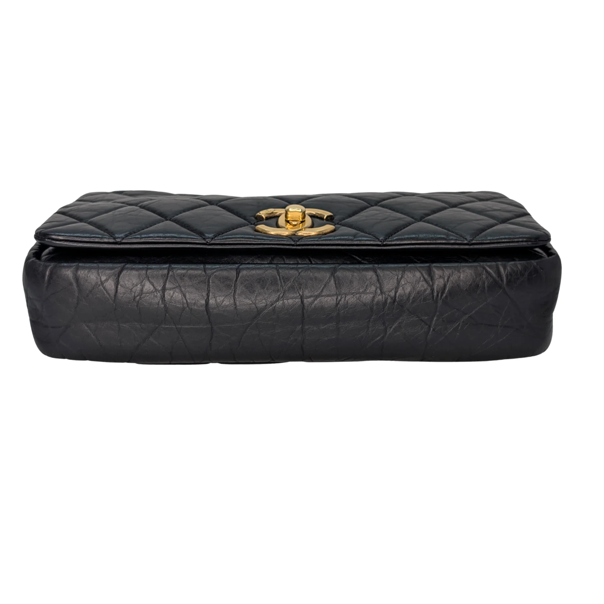 Chanel Pondicherry Flap Medium Handbag Leather Black - Image 5