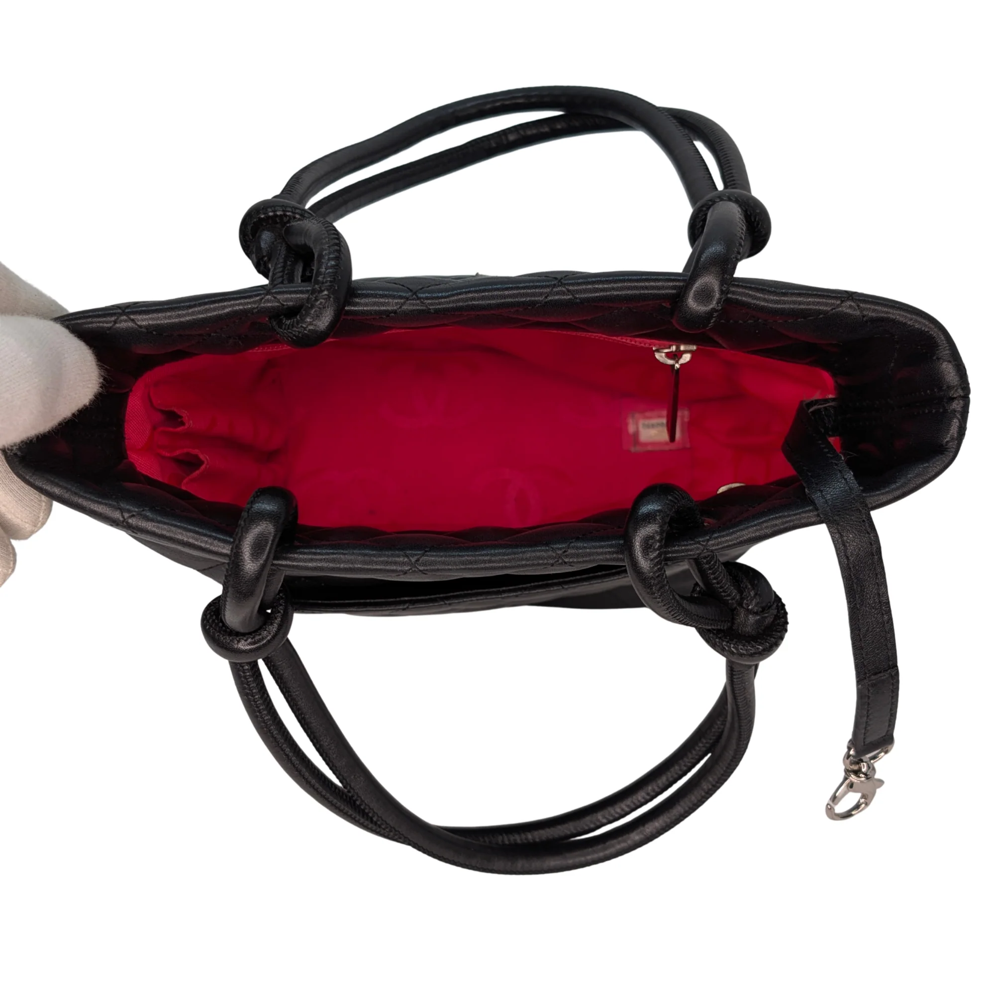 Chanel Cambon Line Small Tote HandBag Black/White - Image 12