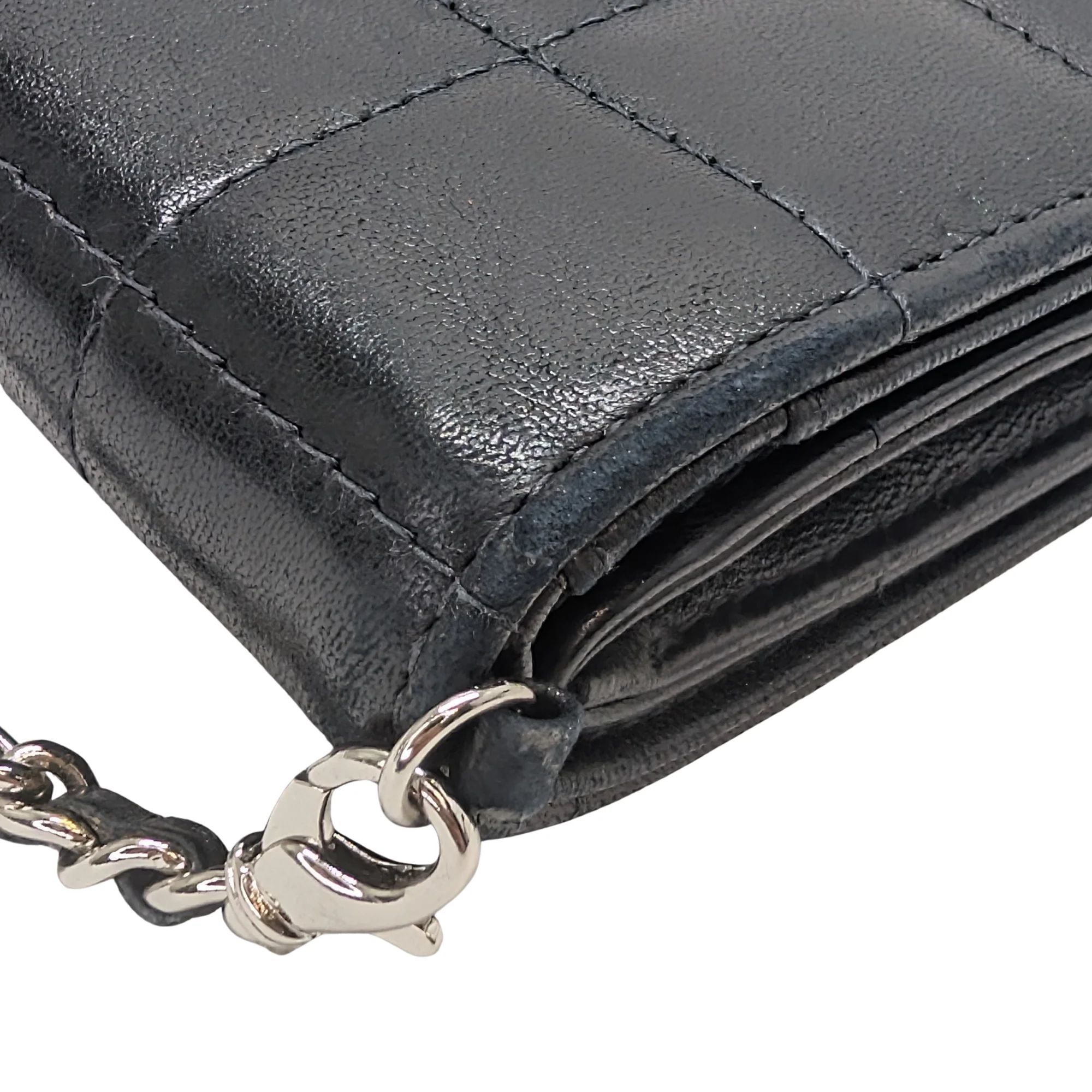 Chanel Chocolate Bar WOC Black/Silver Shoulder Bag - Image 10