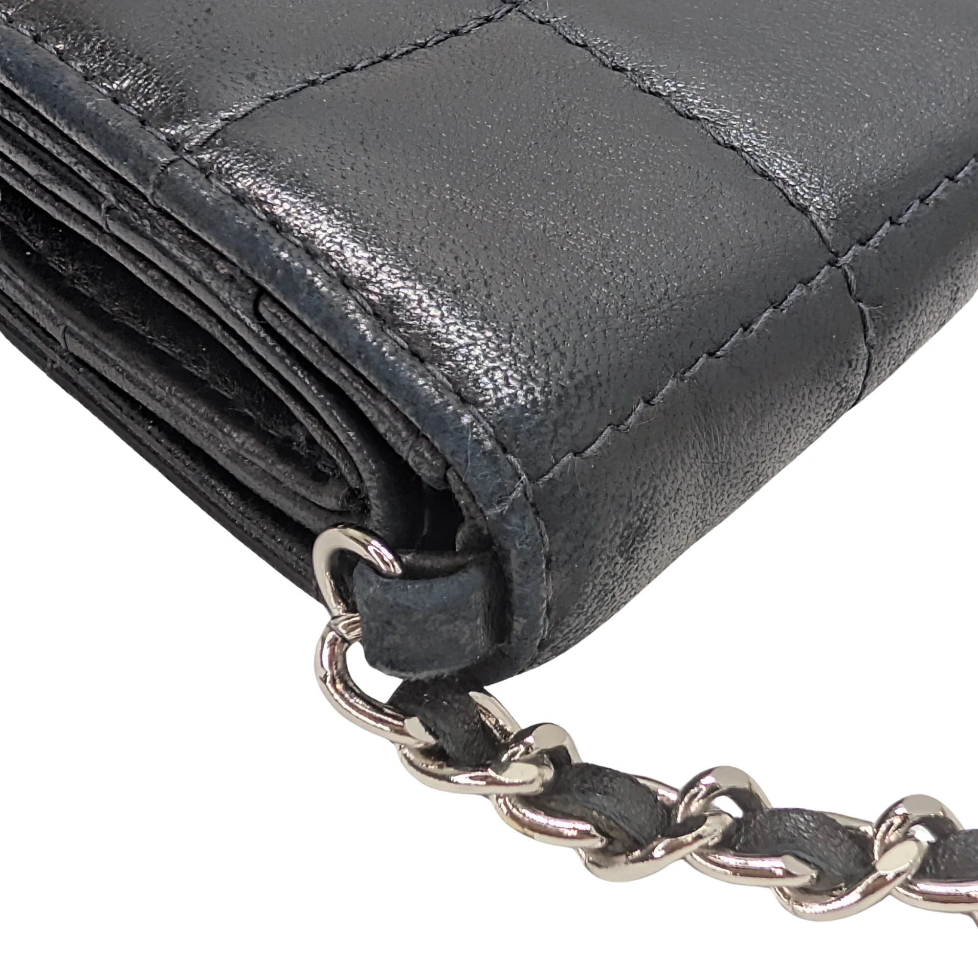 Chanel Chocolate Bar WOC Black/Silver Shoulder Bag - Image 11