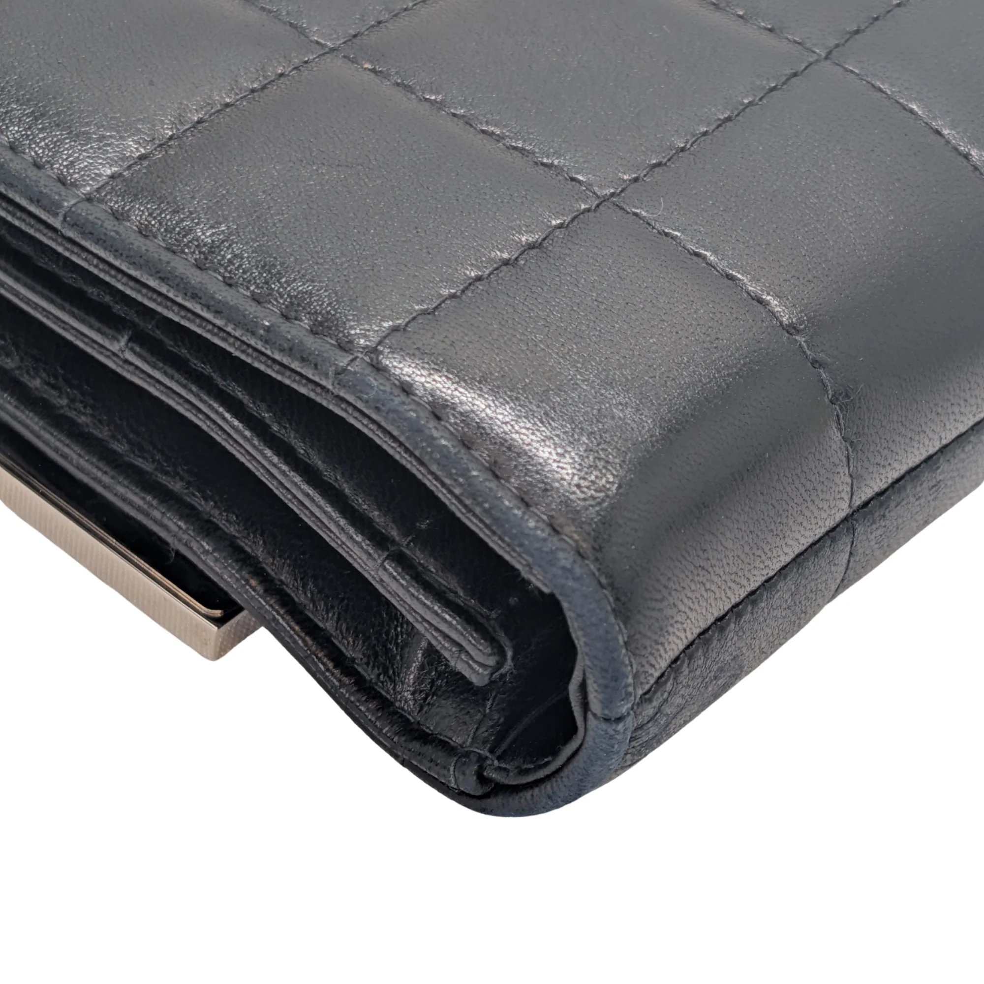 Chanel Chocolate Bar WOC Black/Silver Shoulder Bag - Image 12