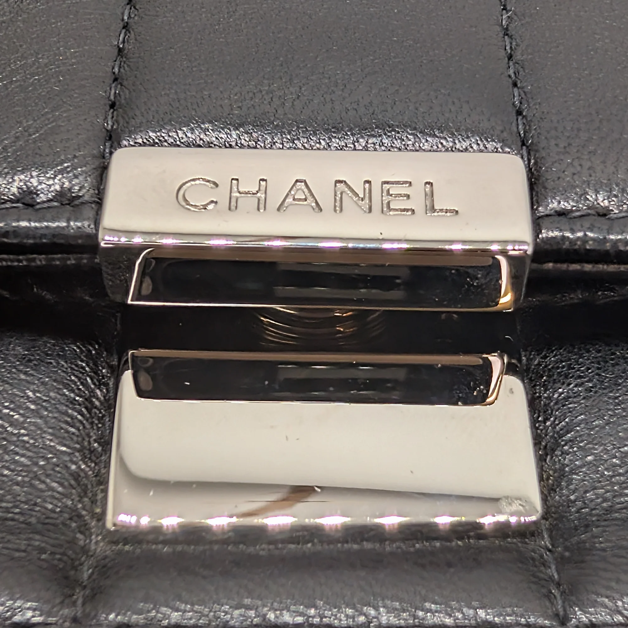 Chanel Chocolate Bar WOC Black/Silver Shoulder Bag - Image 15