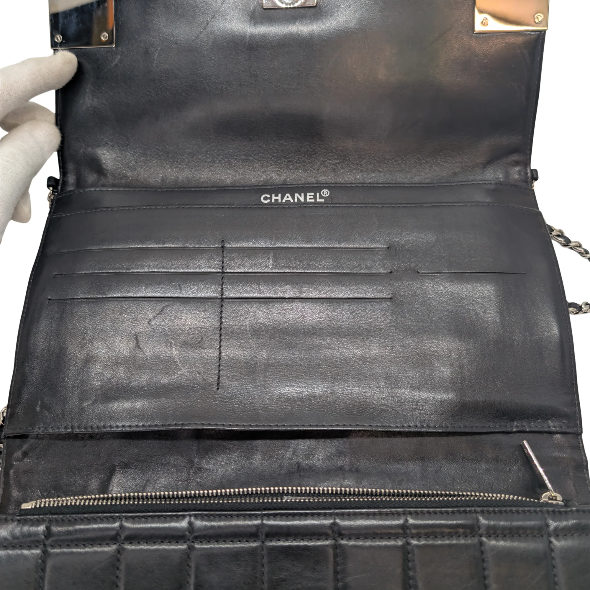 Chanel Chocolate Bar WOC Black/Silver Shoulder Bag - Image 19