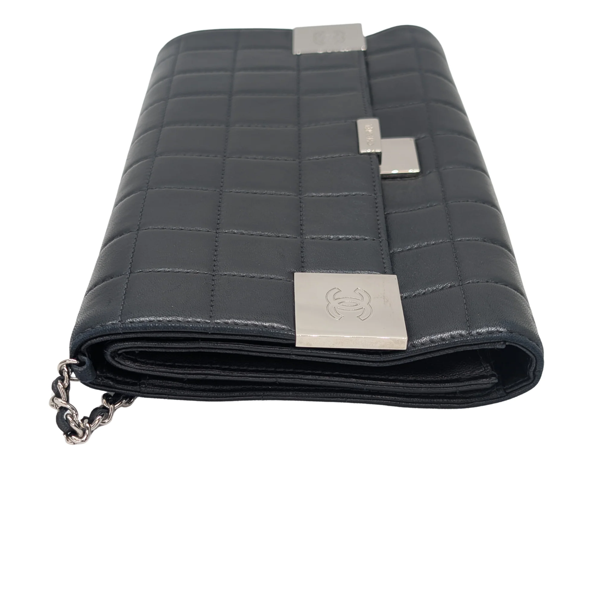 Chanel Chocolate Bar WOC Black/Silver Shoulder Bag - Image 3