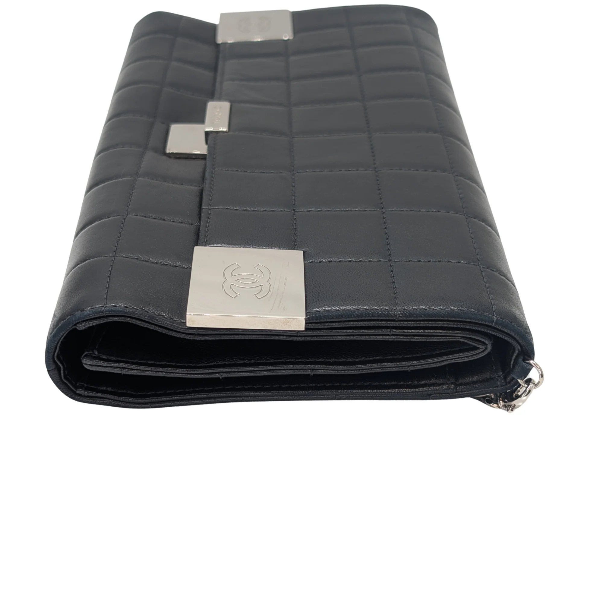 Chanel Chocolate Bar WOC Black/Silver Shoulder Bag - Image 4