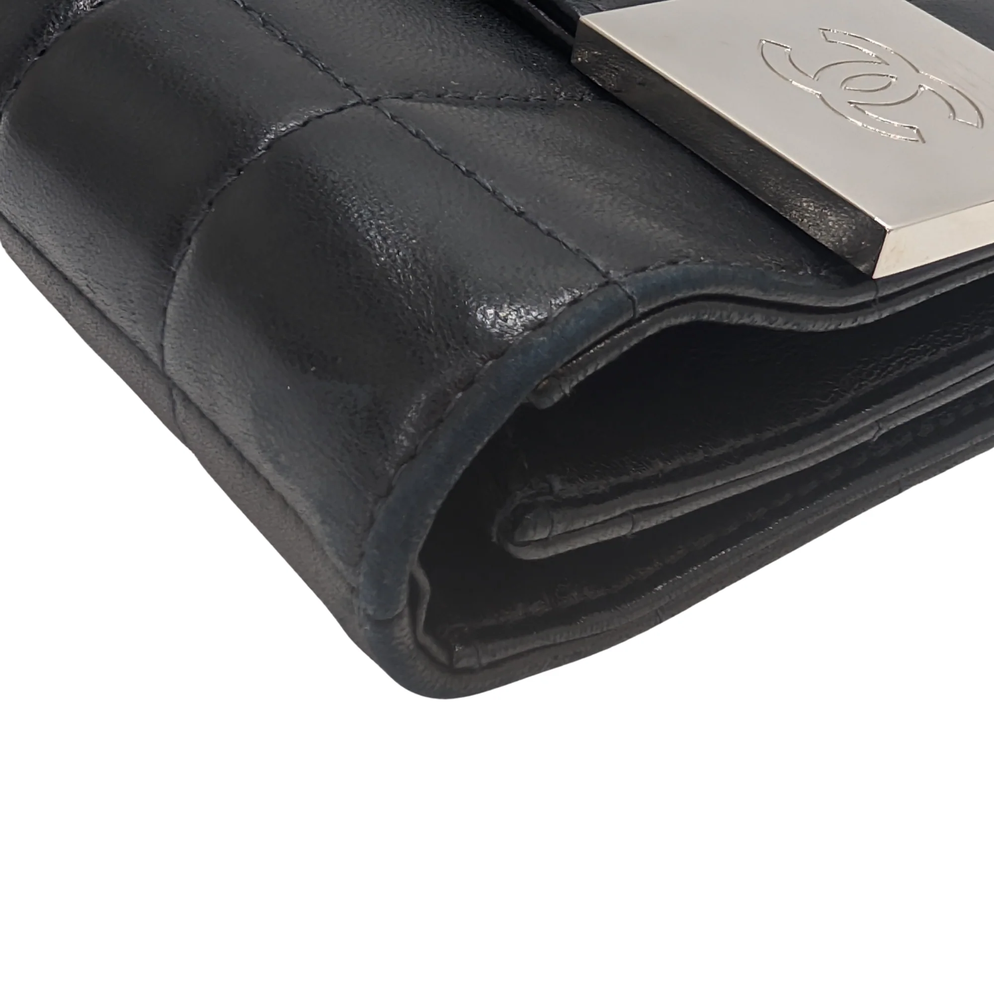 Chanel Chocolate Bar WOC Black/Silver Shoulder Bag - Image 5