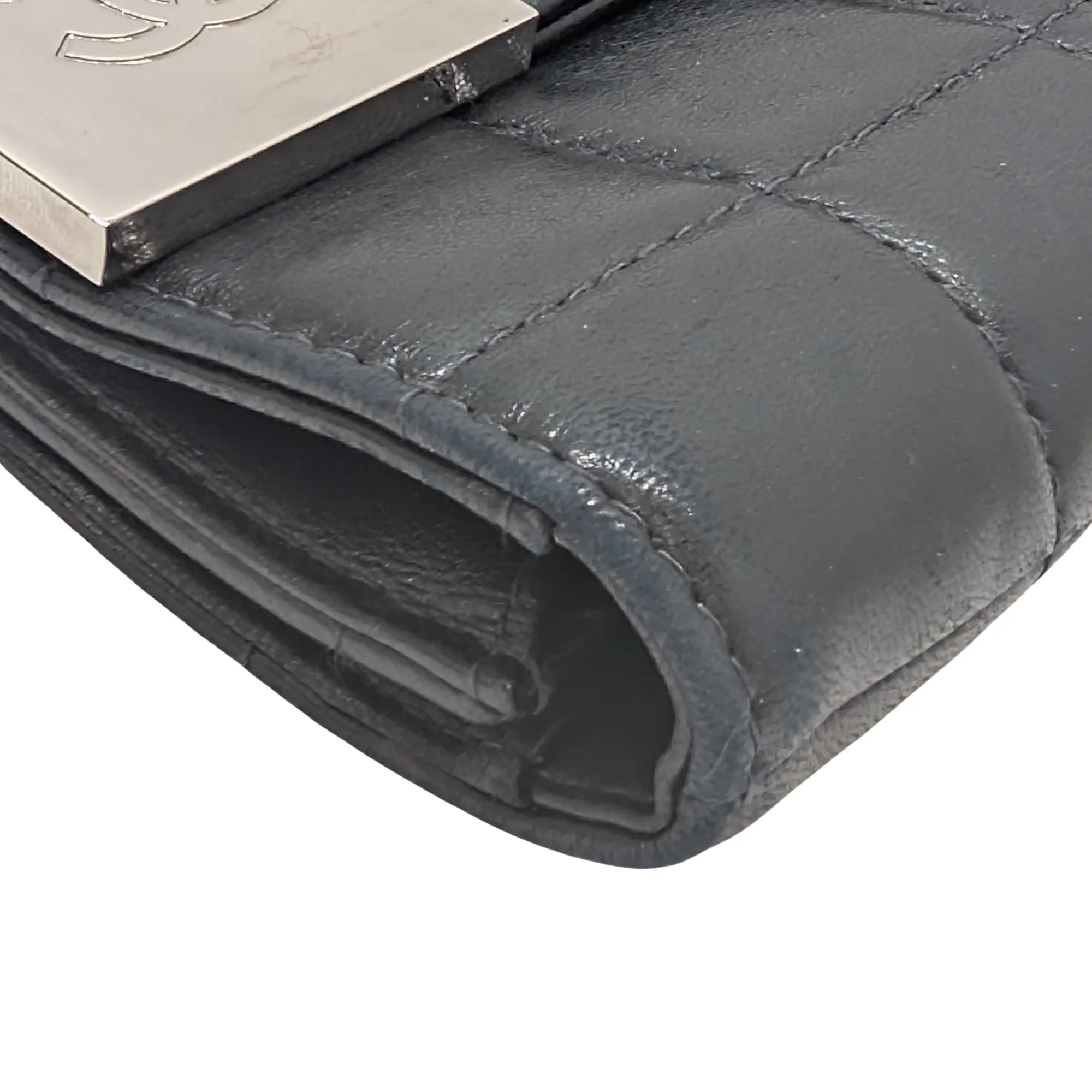 Chanel Chocolate Bar WOC Black/Silver Shoulder Bag - Image 7