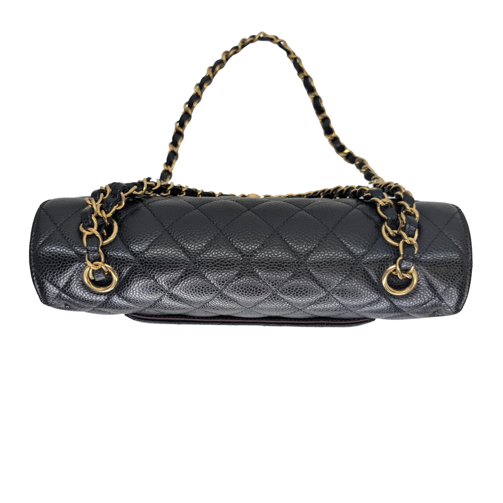Chanel Classic Flap Bag Caviar Leather Medium Black (Microchip) - Image 13