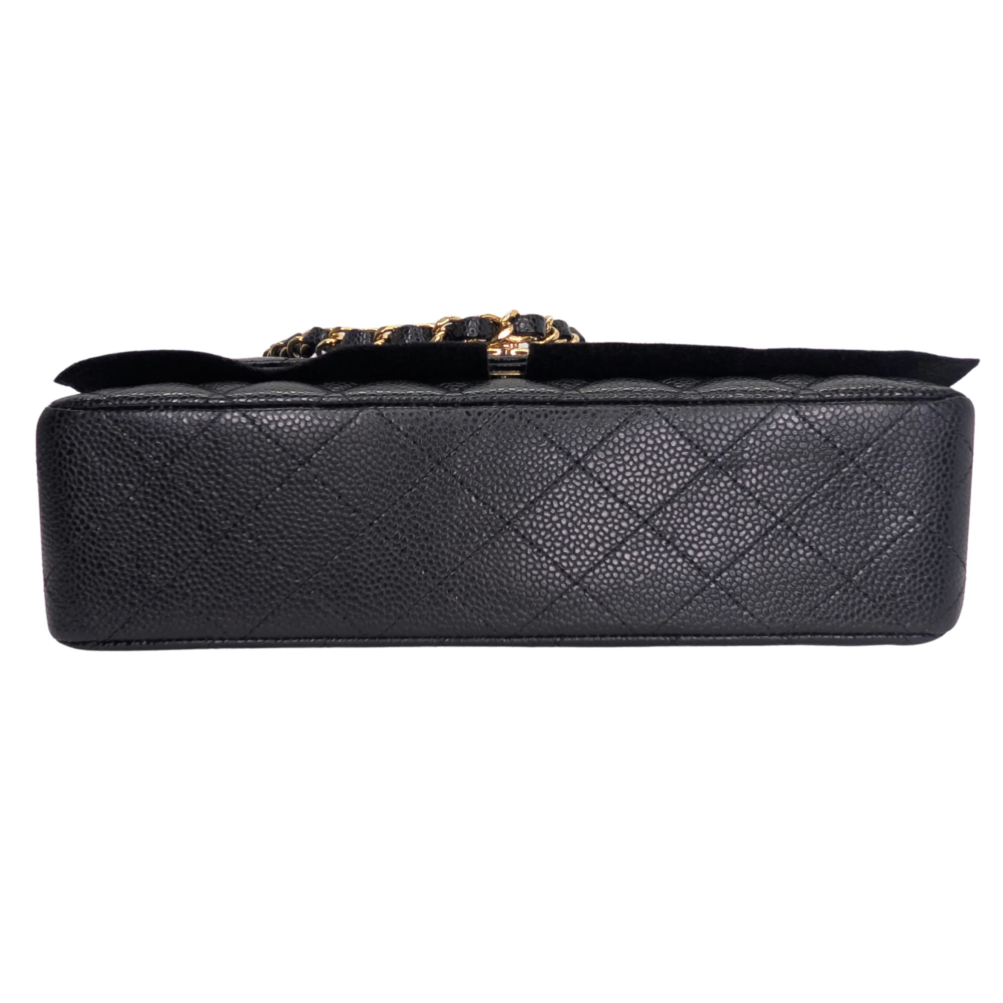 Chanel Classic Flap Bag Caviar Leather Medium Black (Microchip) - Image 8