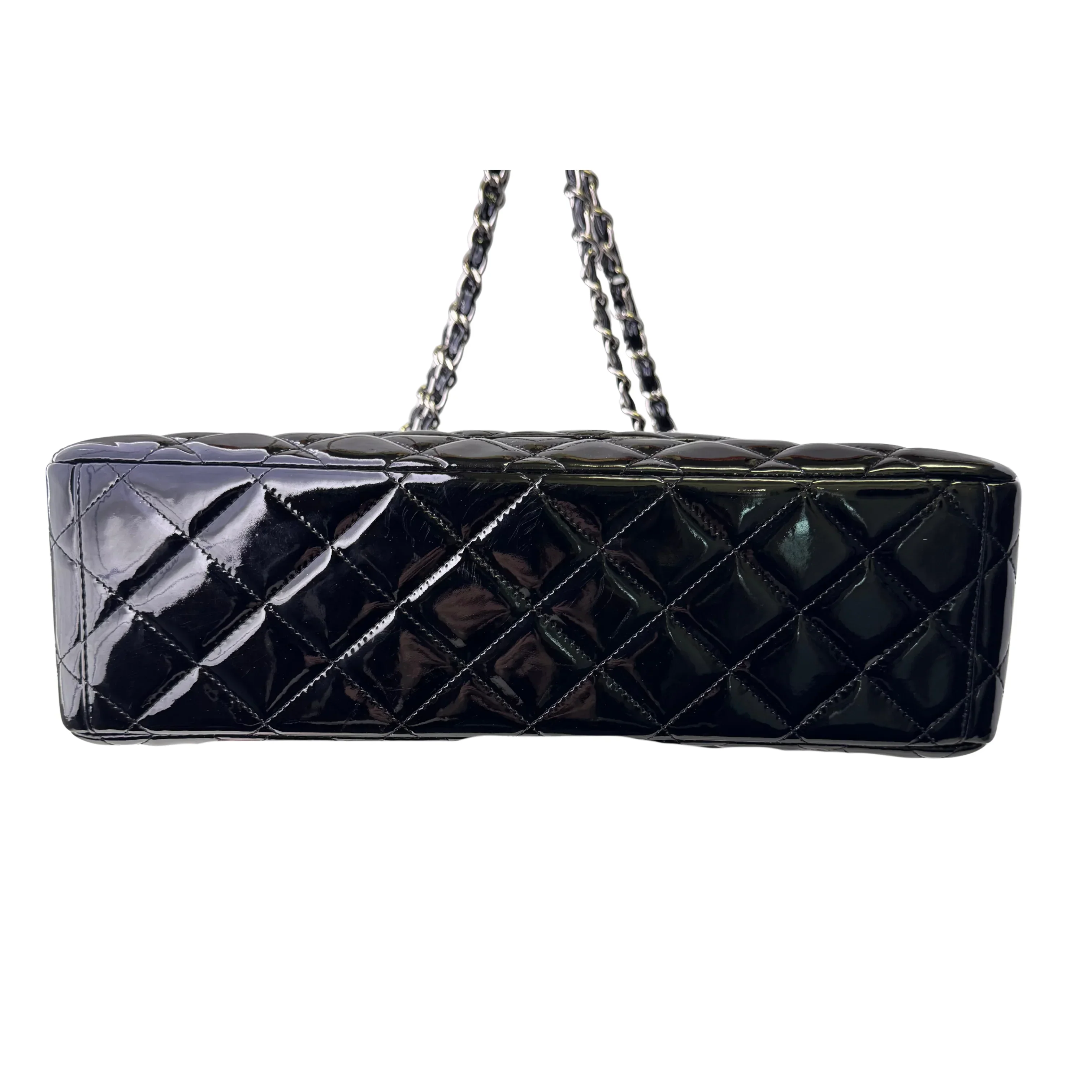 Chanel Maxi Flap Patent Leather Bag Black - Image 8