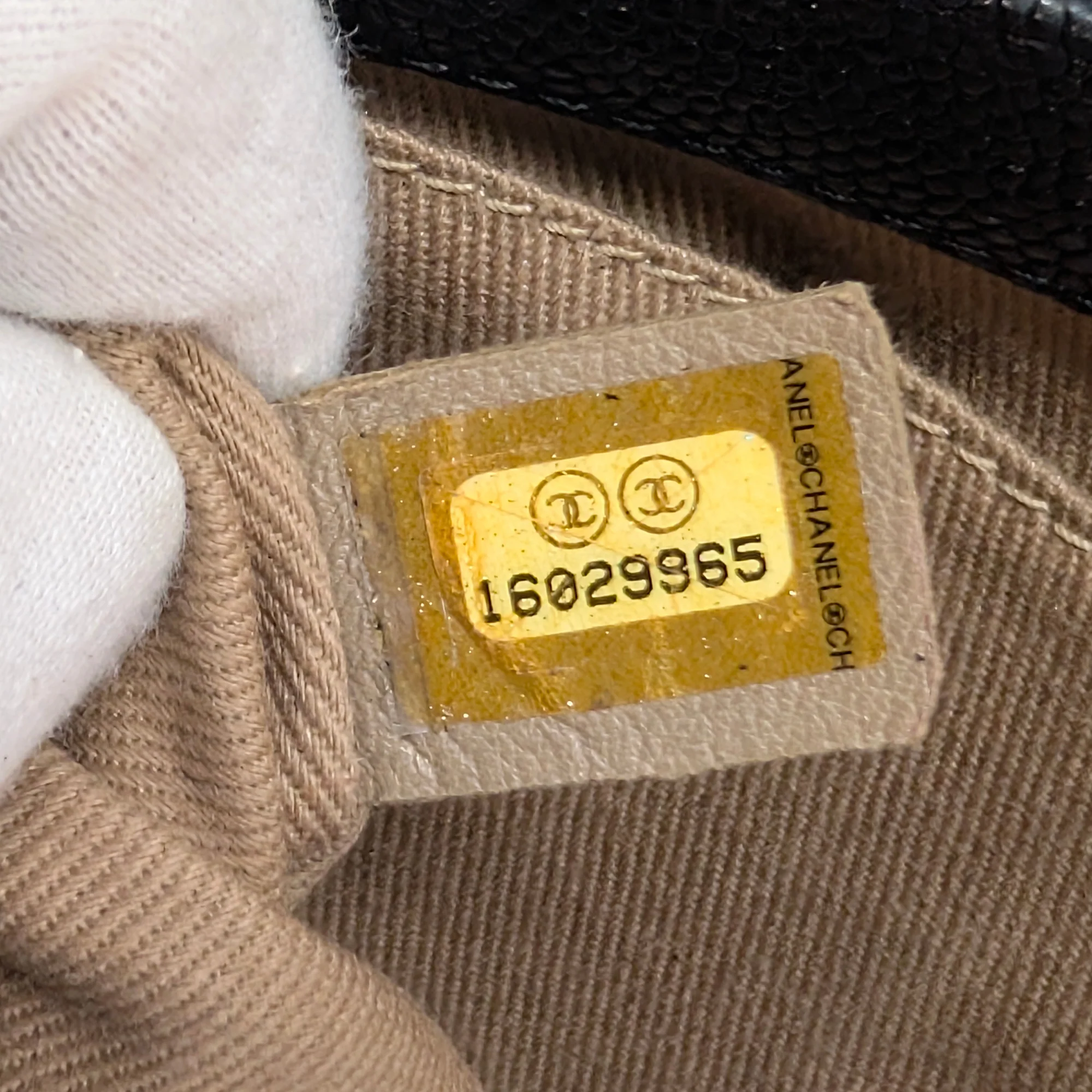 Chanel Mademoiselle 2.55 Cavier Leather Lock Flap Bag Black - Image 21